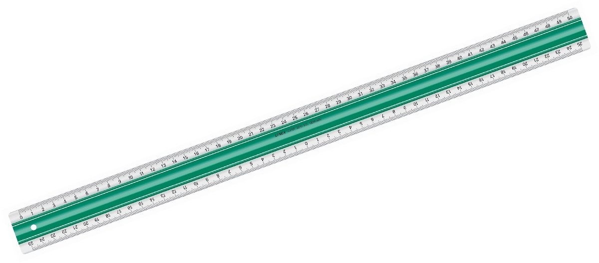 Linex Lineal Lineal Super 50 cm mit Anti-Rutsch-Funktion grün