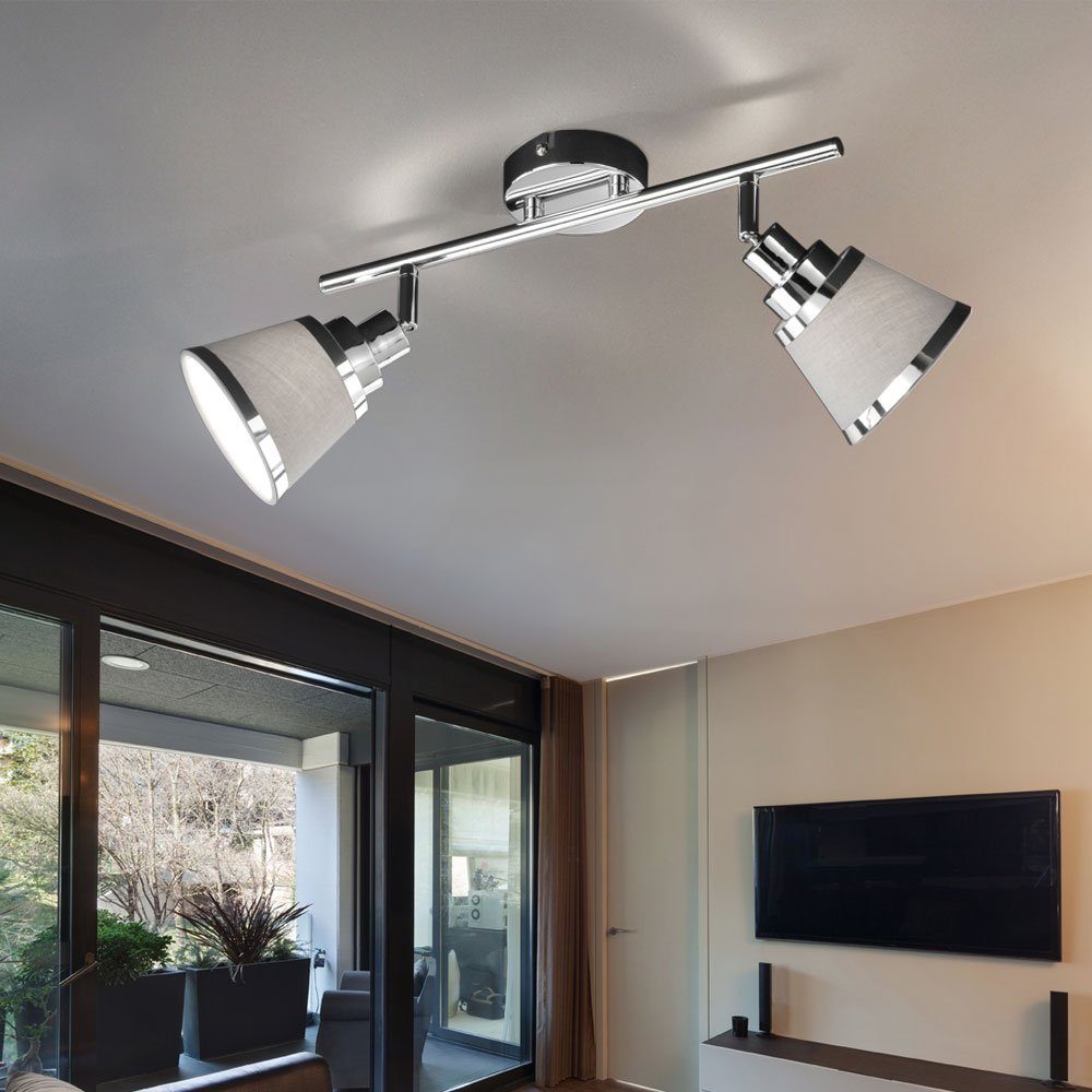 WOFI Deckenleuchte, Leuchtmittel nicht inklusive, Deckenstrahler 2 flammig Strahler Deckenleuchte Deckenlampe, Spots