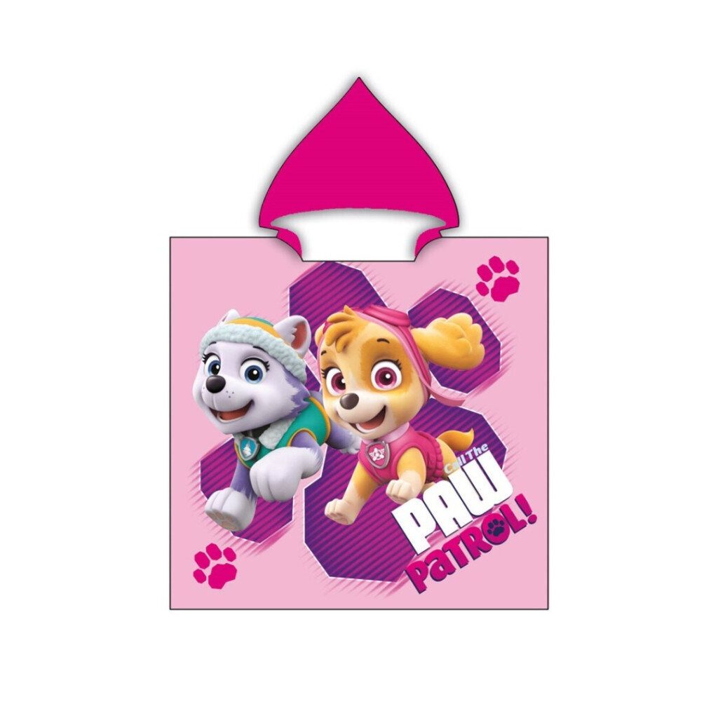 PAW PATROL Poncho Paw Patrol Strandtuch Poncho 55x110 cm Schnelltrocknend