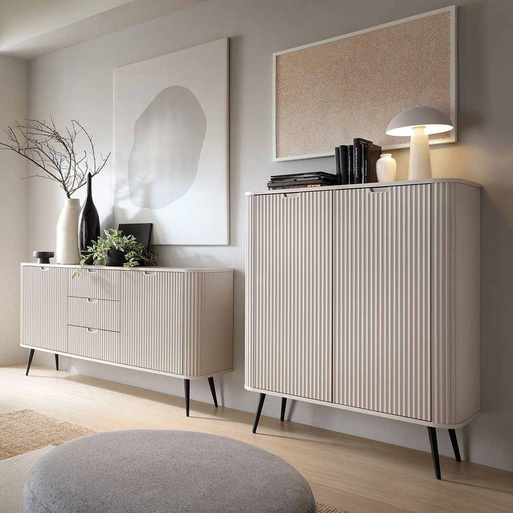 Lomadox Wohnzimmer-Set ZARA-160, (Mega-Spar-Set, 2-St., Konsolentisch günstig online kaufen