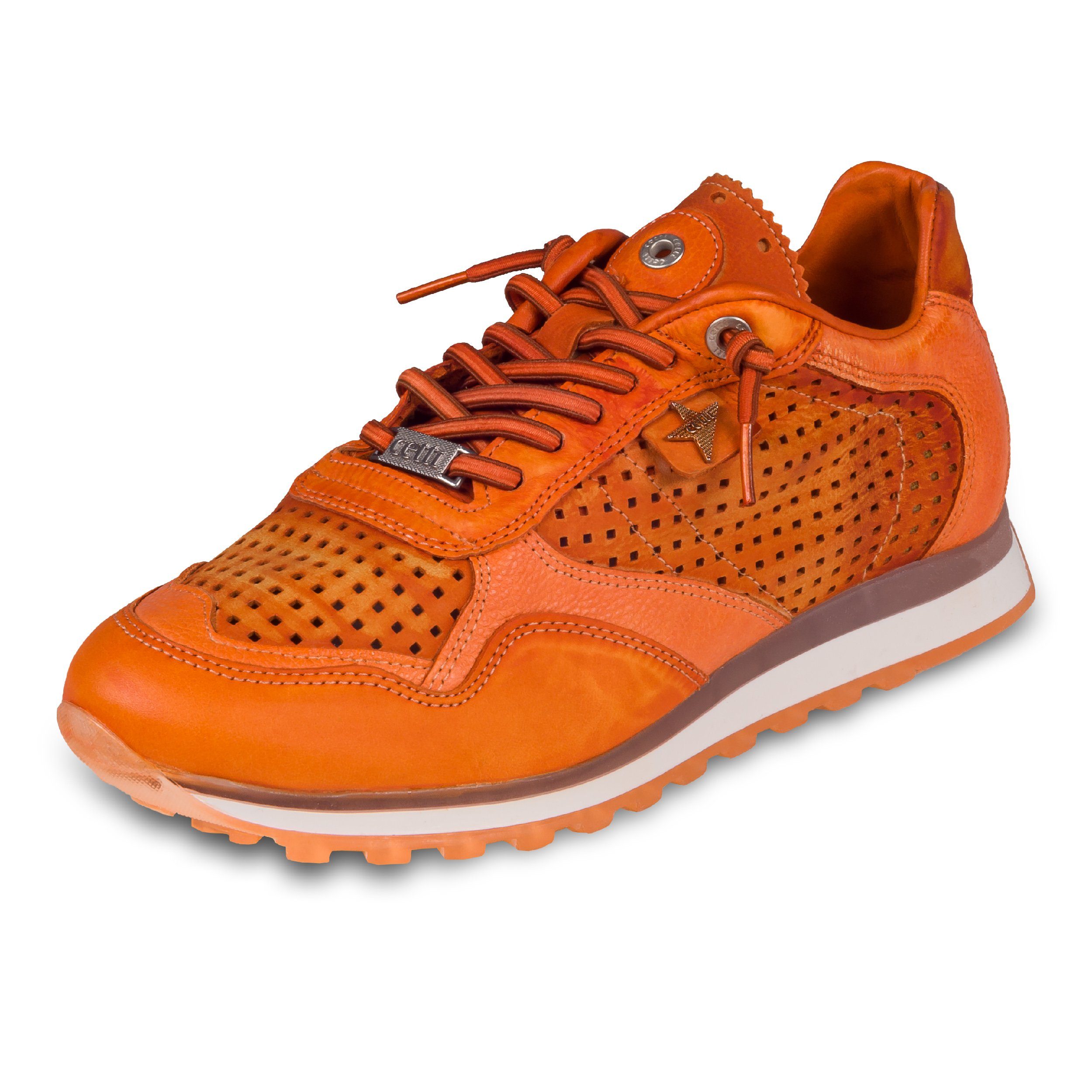 Cetti Herren Leder Sneaker C848, orange (used tin ambar) Sneaker Gefertigt in Spanien