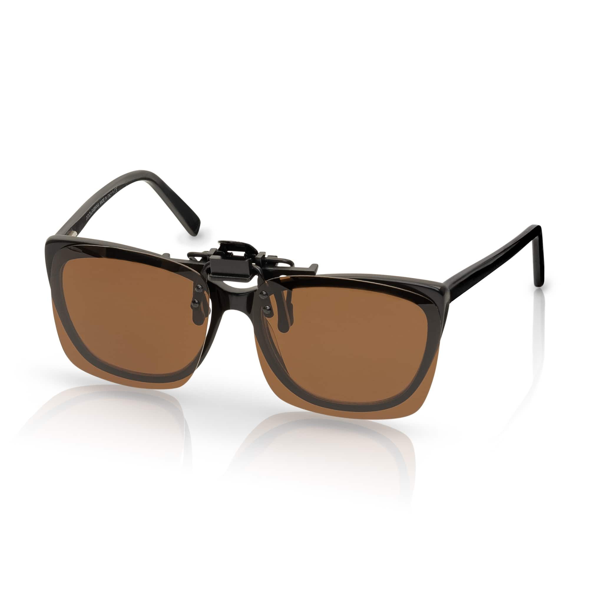 Braun mit Pilotenbrille Brillen (1-St) Clip BEZLIT Eyewear Polarisiert polarisierten Aufsatz On Linsen