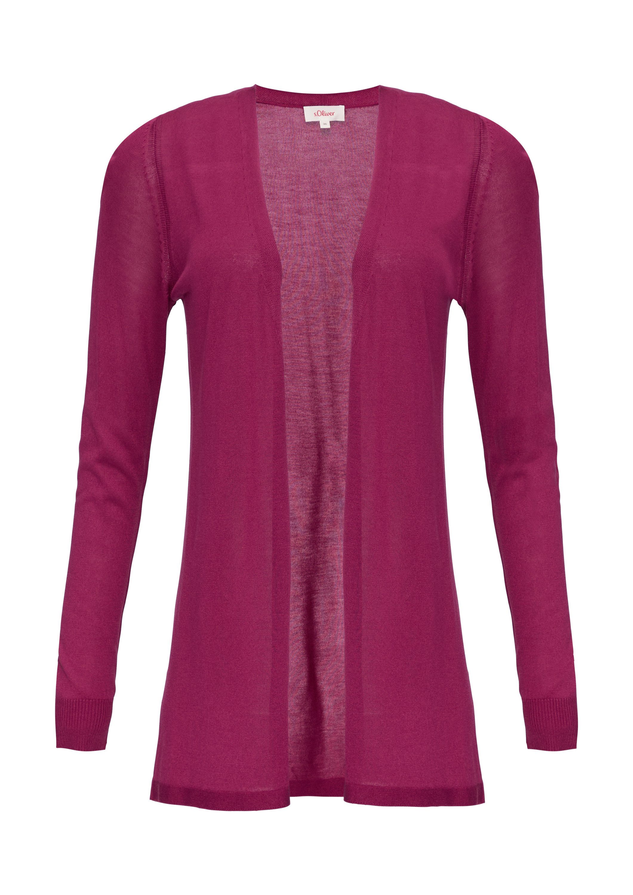 s.Oliver Cardigan Strickjacke Feinstrick-Cardigan aus reiner Viskose