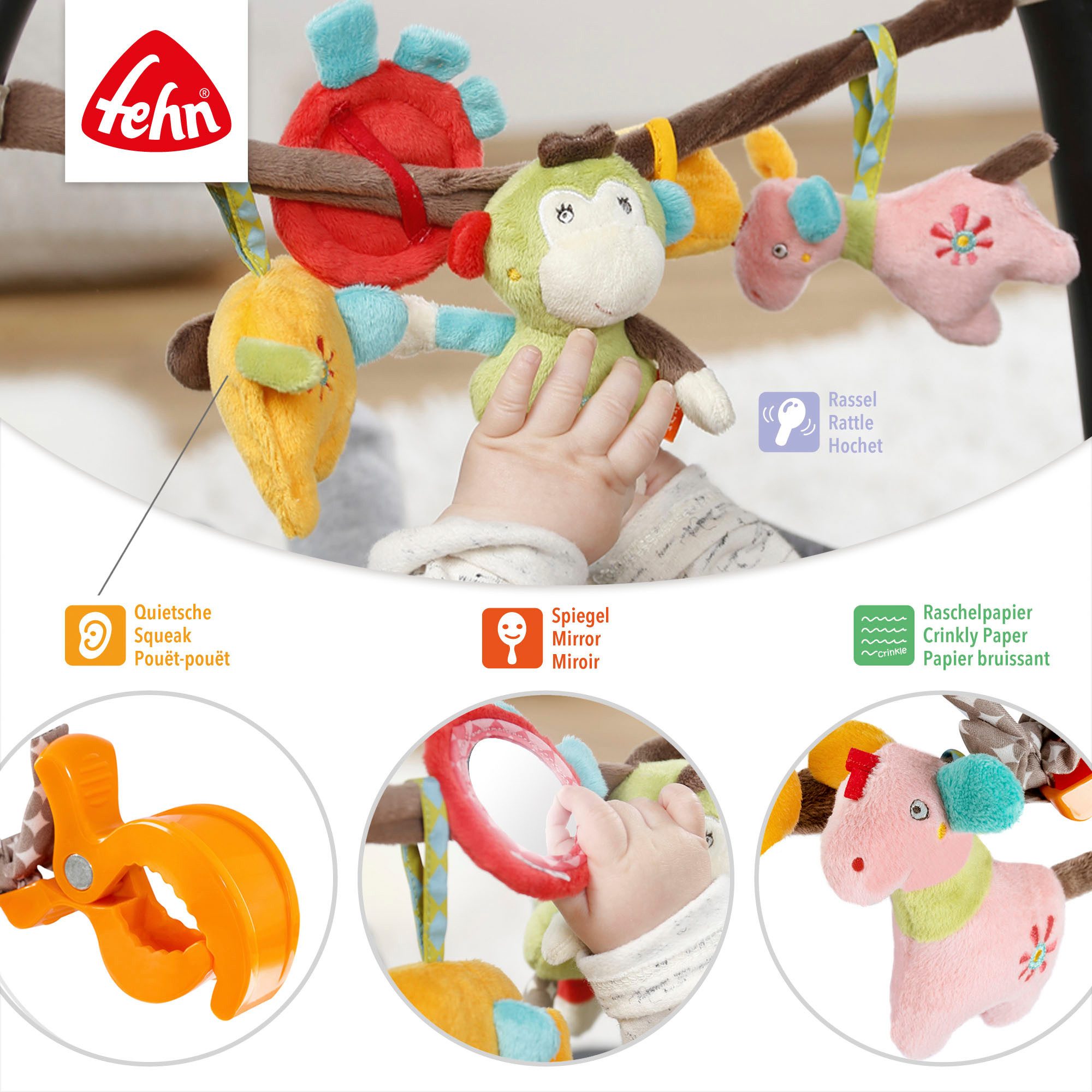 Fehn Kinderwagenkette Classic Stars, Safari