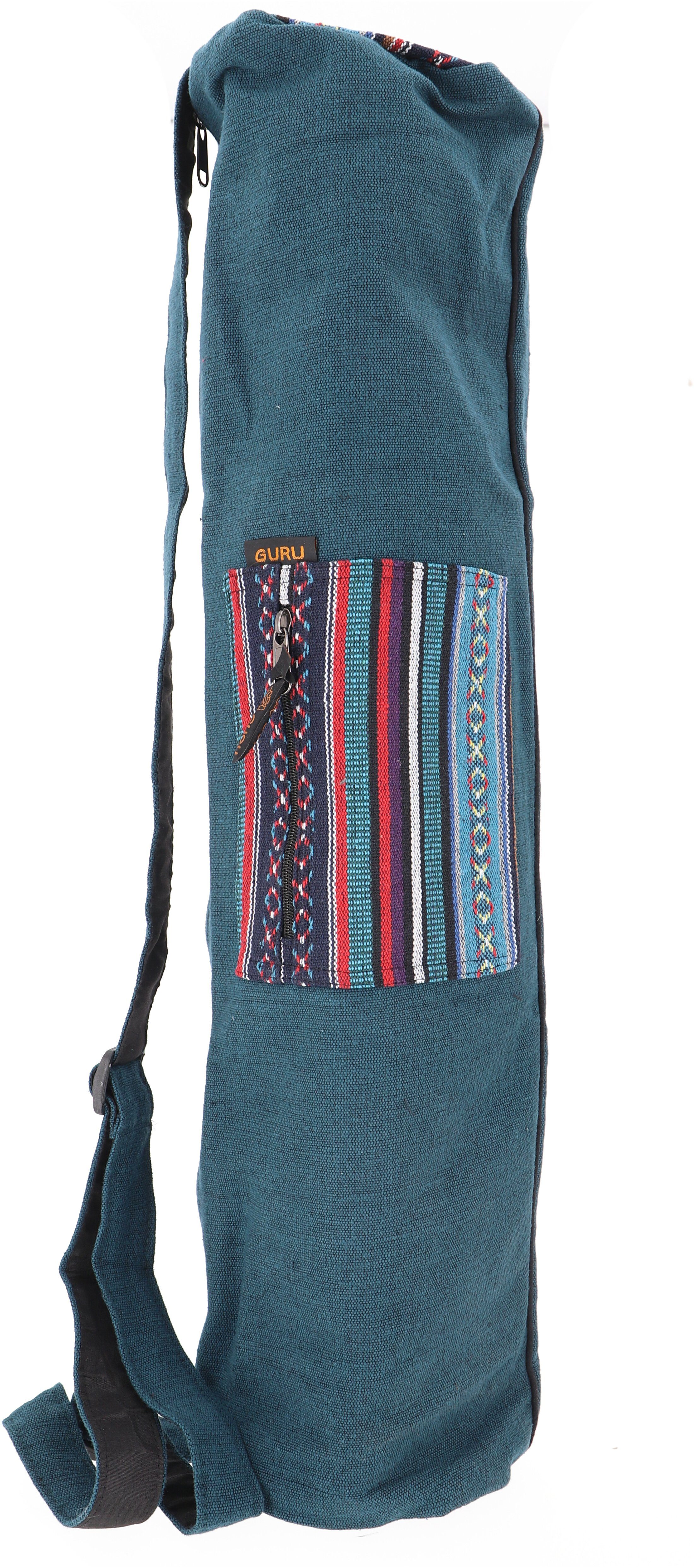 Guru-Shop Aufbewahrungstasche Boho Yogamatten-Tasche, Yogatasche aus Nepal  -..