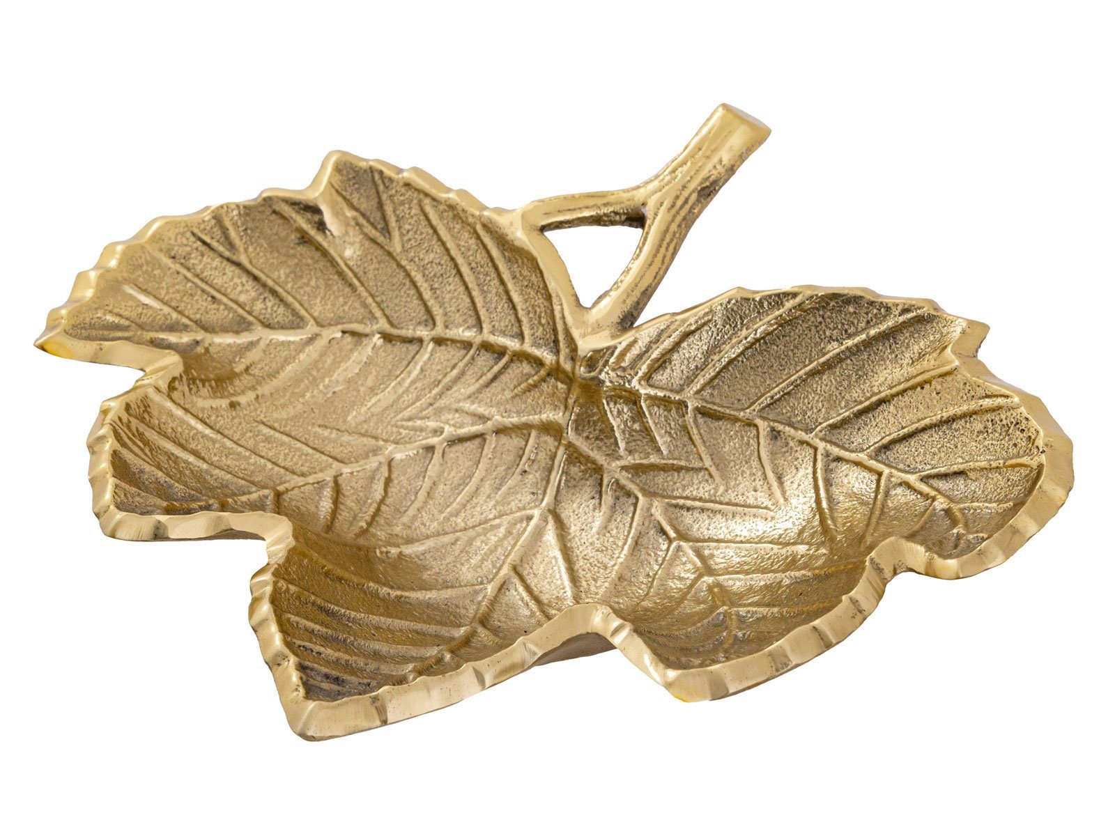 Dekoschale Leaf Aluminium Schale gold Minara Dekoschale