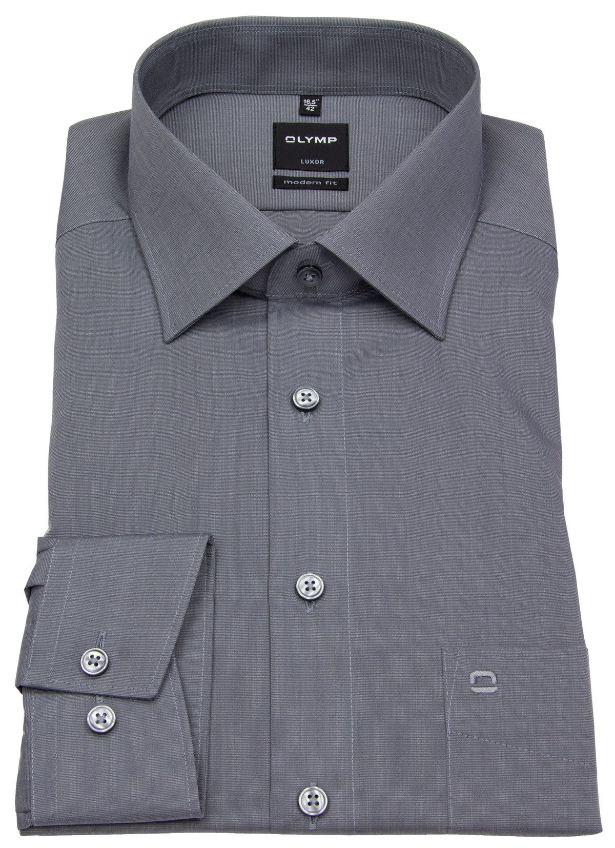 OLYMP Businesshemd Modern Fit leicht tailliert bügelfrei Kentkragen günstig online kaufen