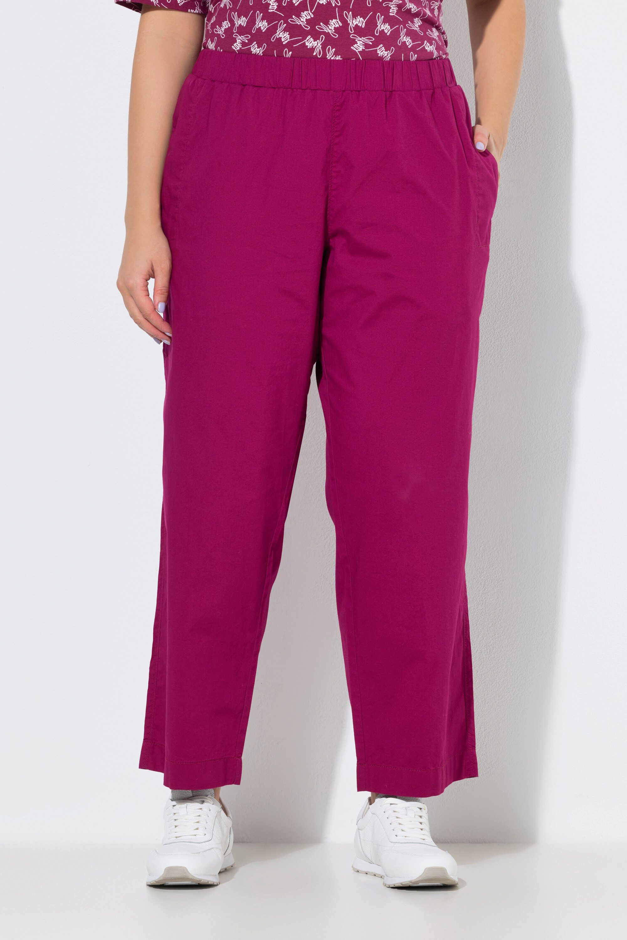 Ulla Popken 7/8-Hose 7/8-Hose Ruby geformtes Knie gerades Bein