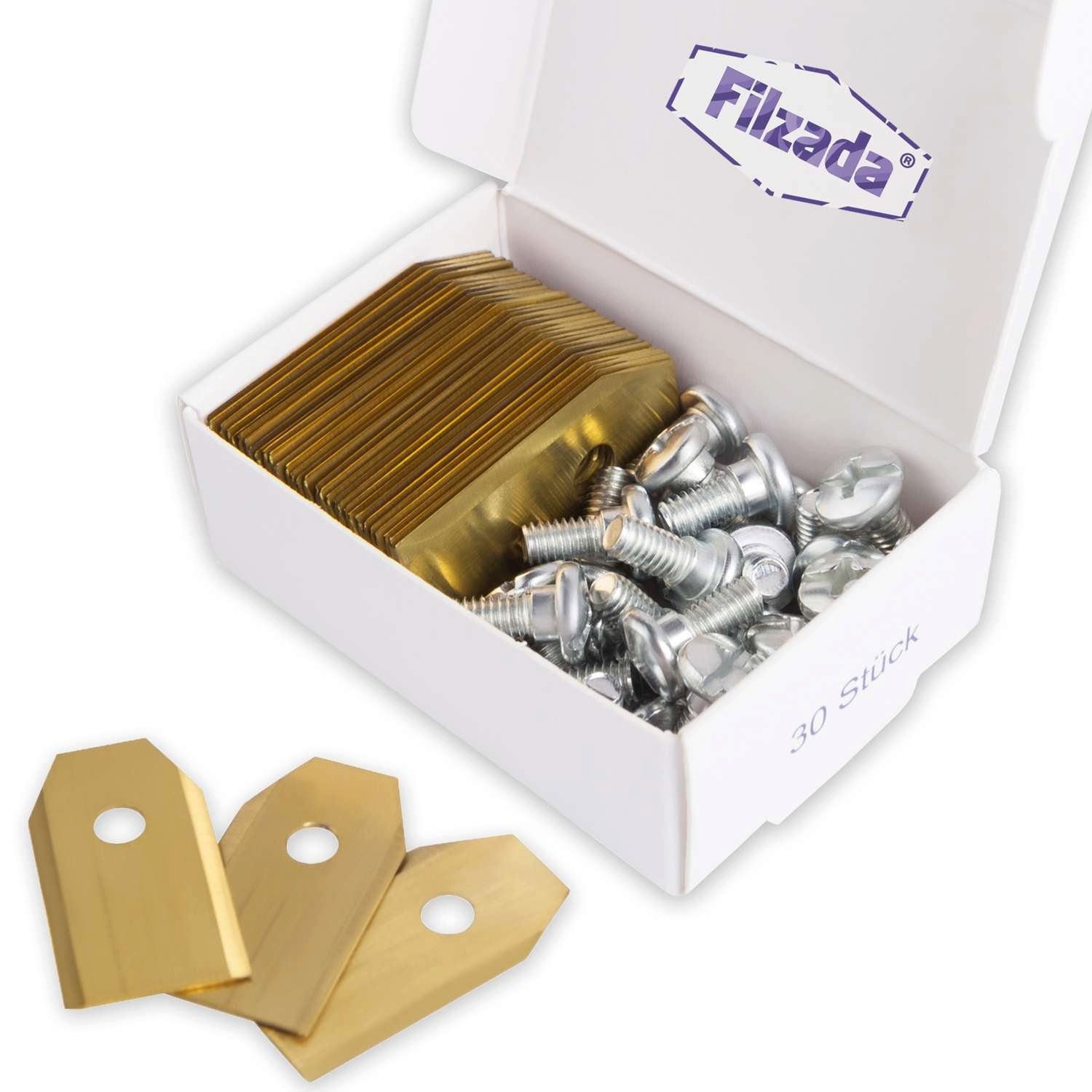 Filzada Mährobotermesser 30x Titan Messer Klingen Black geeignet für Husqvarna Mähroboter