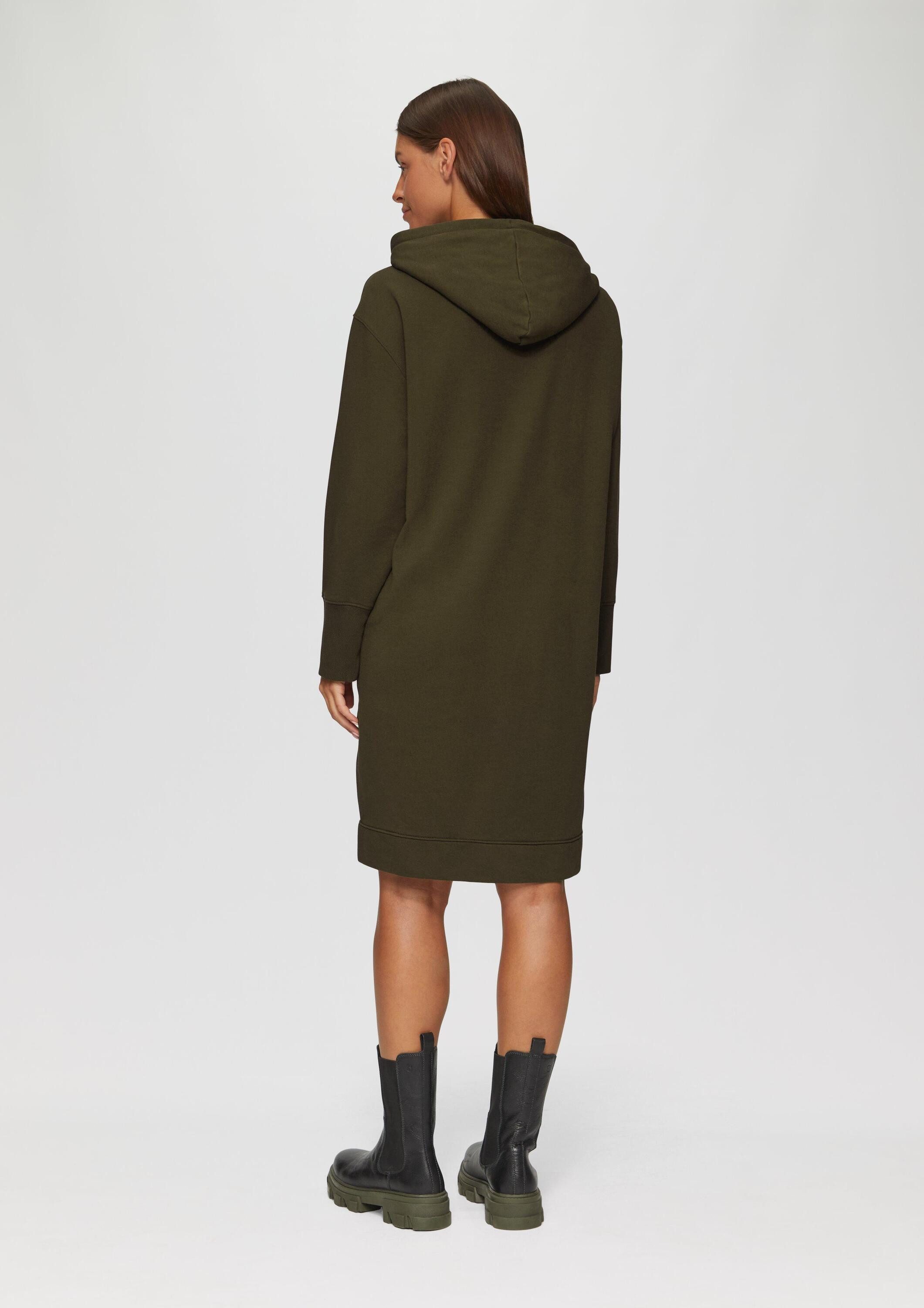 s.Oliver Minikleid Kleid Sweatkleid mit Eingrifftaschen und vorgesetzter Seitennaht