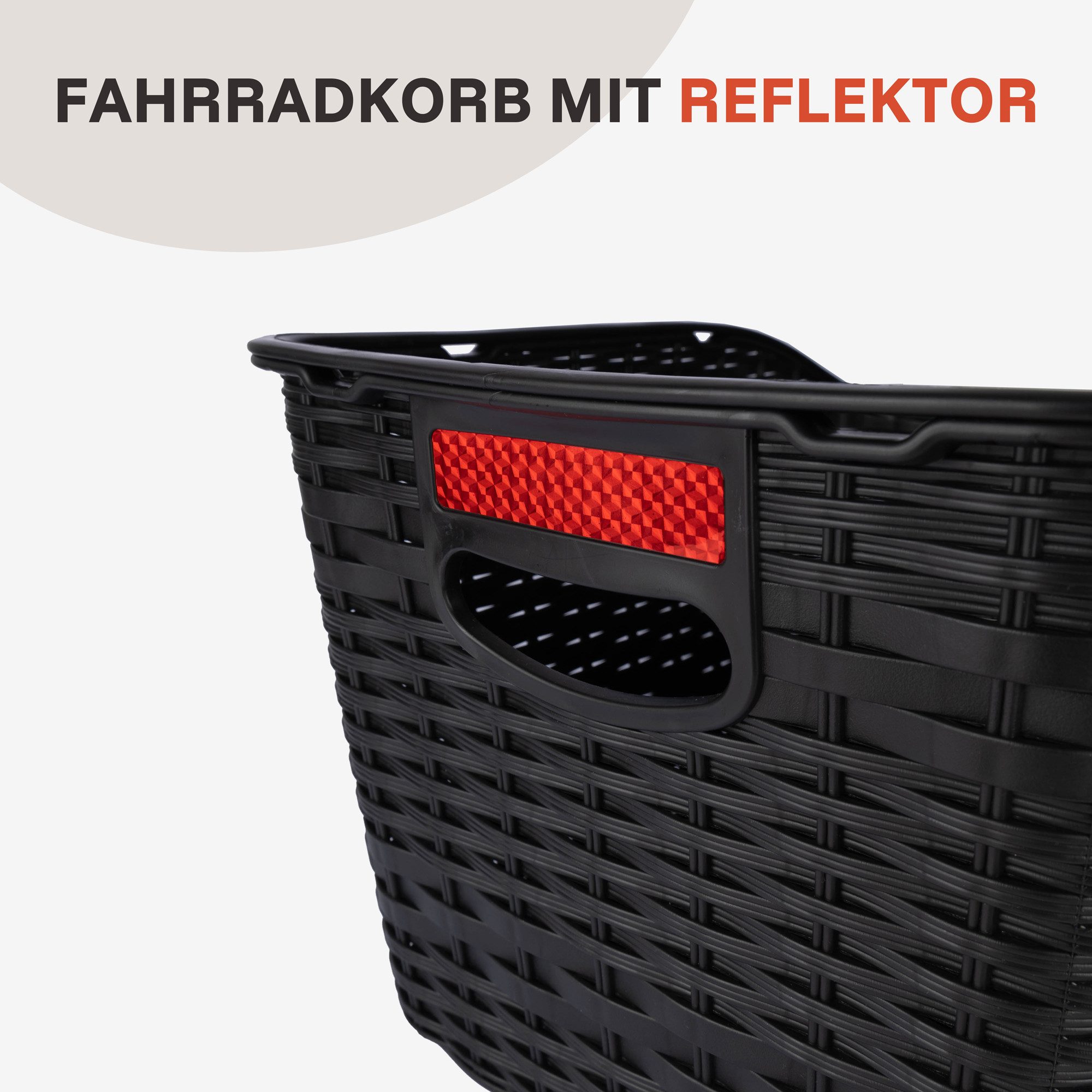 laio Fahrradkorb 27 Liter Fahrradkorb Hinten für Gepäckträger – Groß & stabil – Schwarz
