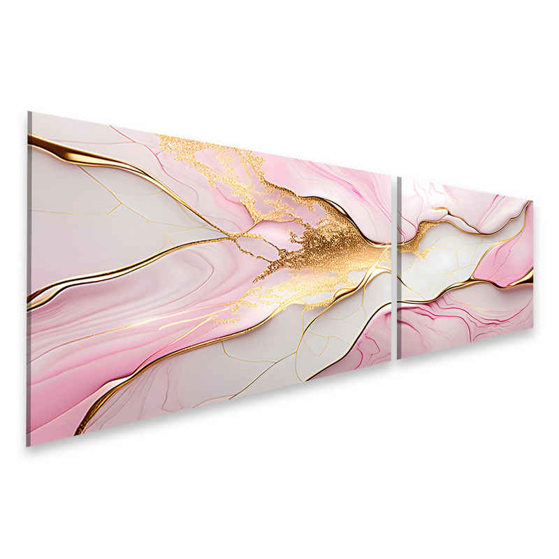 islandburner Leinwandbild Rosa Gold Marmor Abstrakter Hintergrund Flüssig Design Hell Bilder