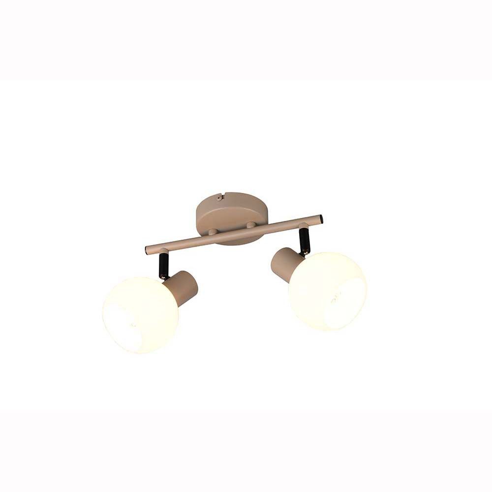 Reality Leuchten Deckenleuchte, Leuchtmittel nicht inklusive, Deckenleuchte Wandlampe Flurleuchte warm beige Metall E14 2-flammig L