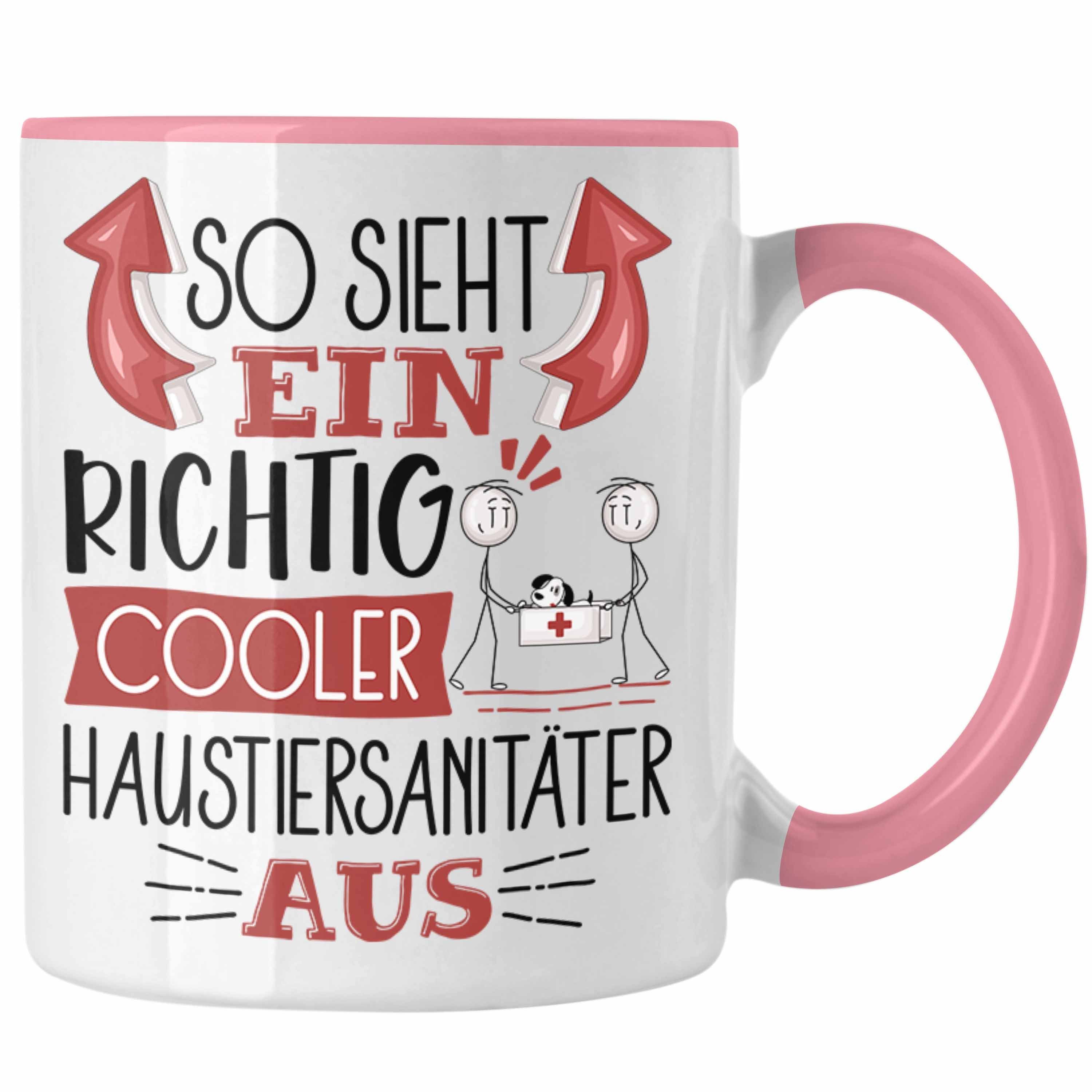 Trendation Tasse Haustiersanitäter Tasse So Sieht Ein Richtig Cooler Haustiersanitäter Rosa