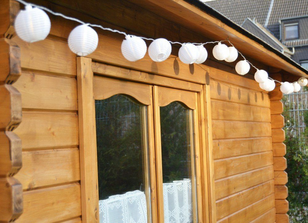 Star-Max LED-Lichterkette LED Lampion Partylichterkette, 5m, 20 warmweiße LEDs