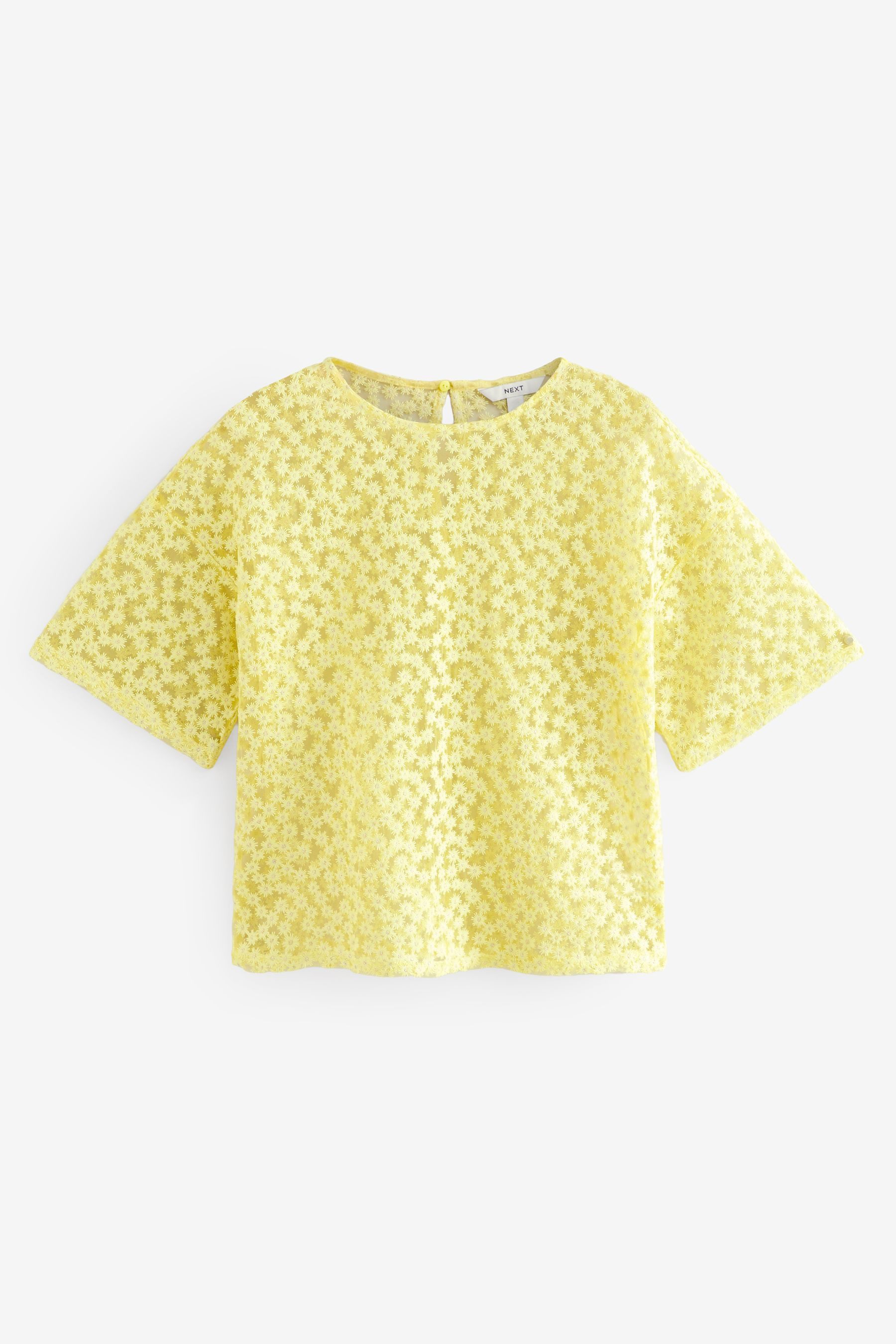 Next T-Shirt Kurzärmeliges, kastiges Mesh-Top mit günstig online kaufen