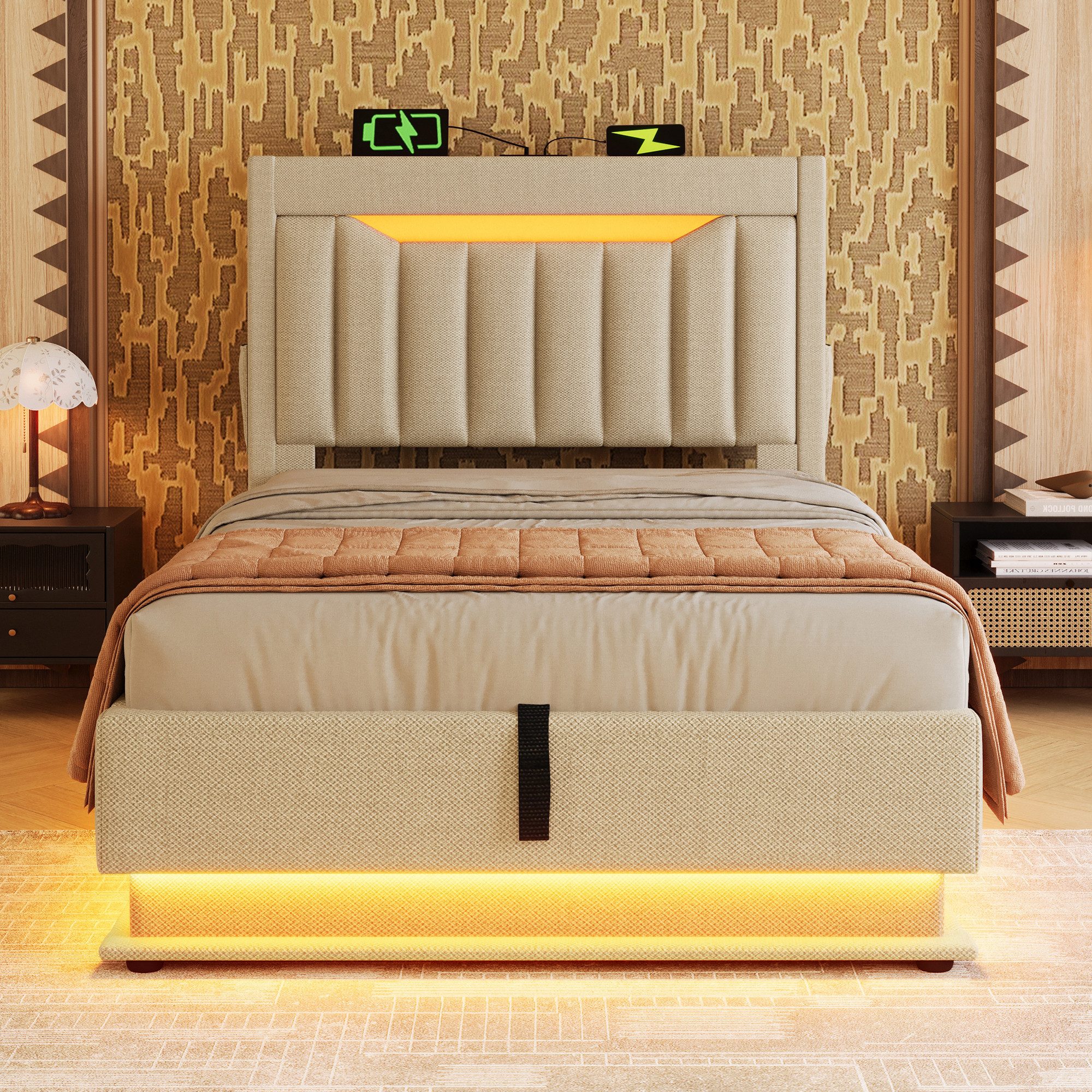 TavilaEcon Boxspringbett Modernes LED-Bett mit Smart-Funktionen, 4 Größen ( günstig online kaufen