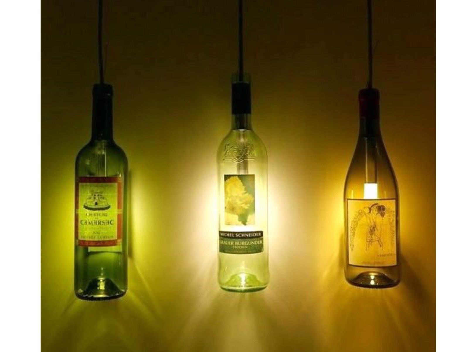 LK Trend & Style Dekolicht in Standard Sektflaschen warmweiß+kaltweiß LED, passt Wein- Geschenk! Doppelpack Das individuelle bottlelight kaltweiß, warmweiß, Flaschen im alle