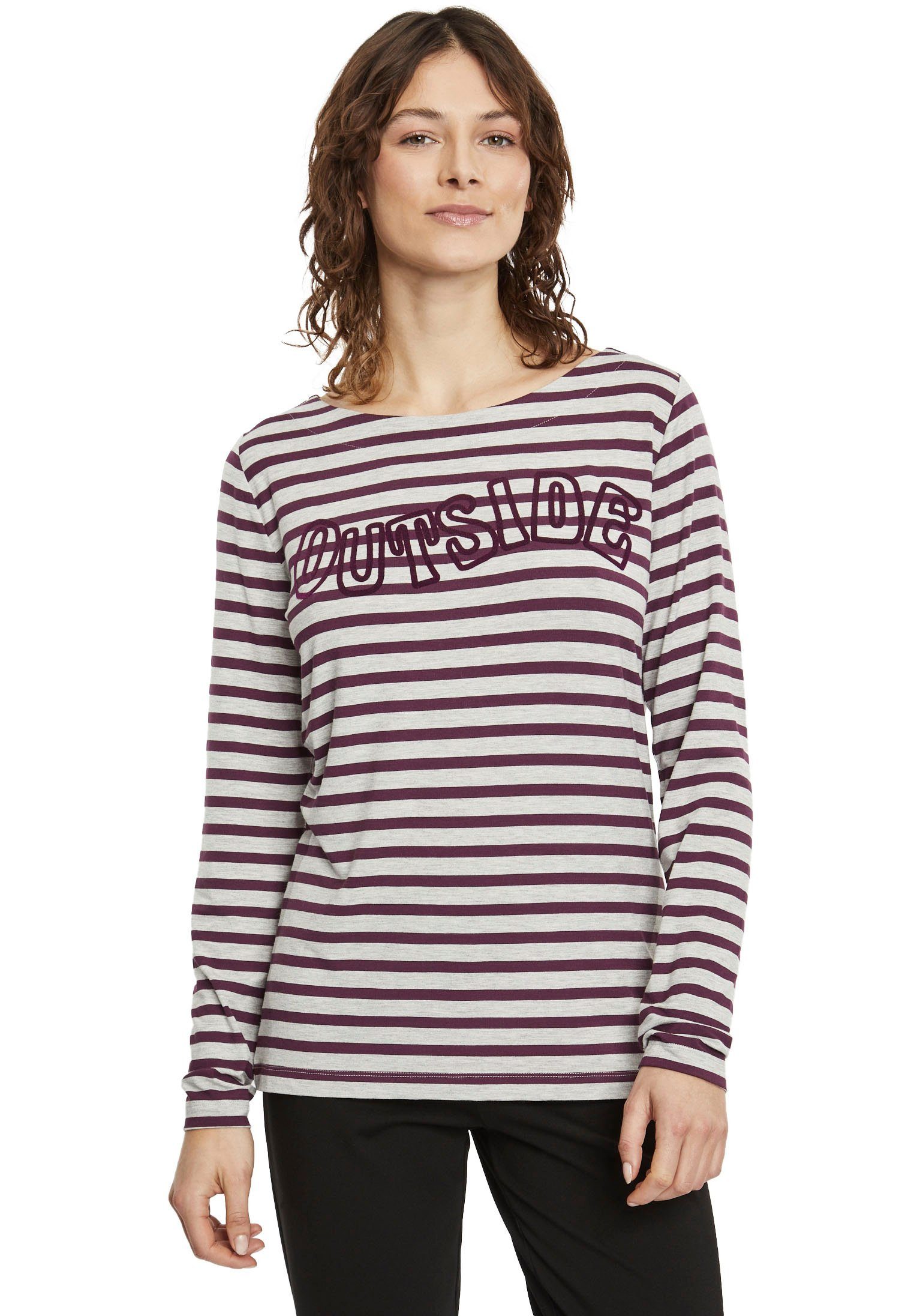 im Klassiker individueller Ein STreifen Langarmshirt Farbstellung - Betty&Co Dessin,