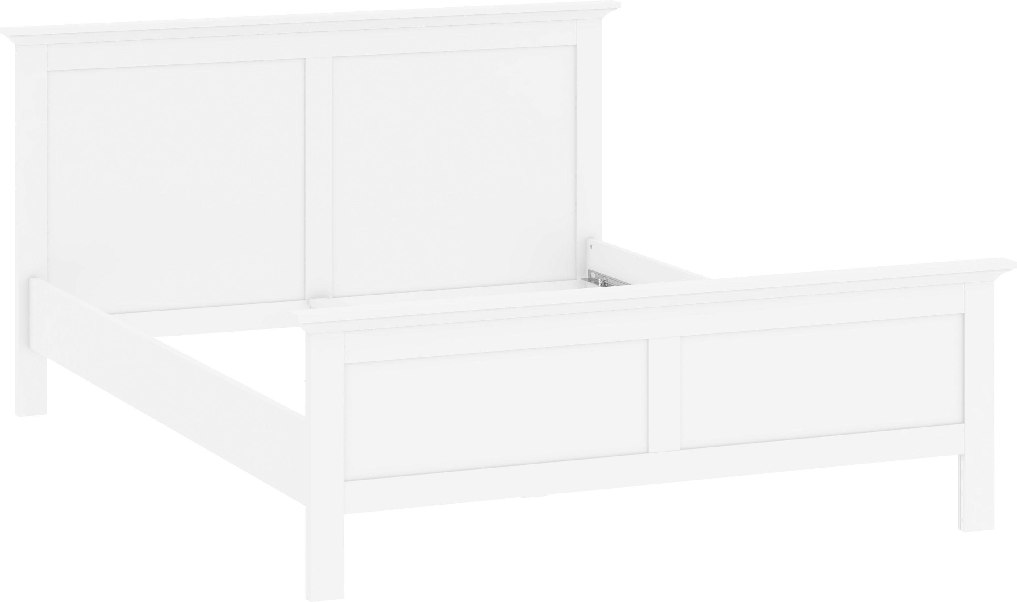 Home affaire Bett Paris Bettgestell, Doppelbett, mit Kassetten-Optik an Kop günstig online kaufen