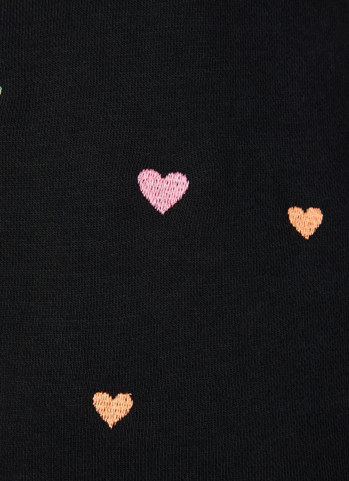 Ragwear Sweatshorts ANIKU HEARTS Mit Kordelzug und kleinen bunten Herzchen bestickt