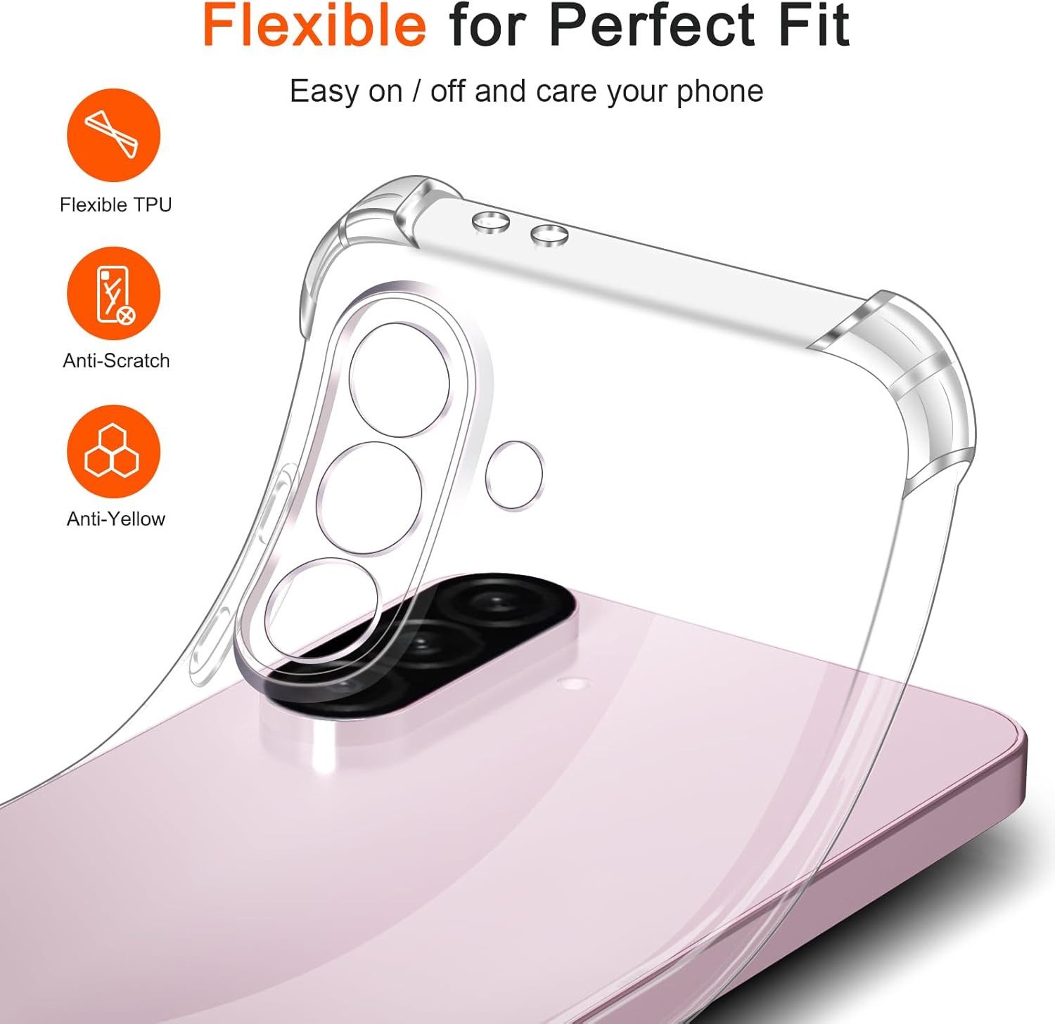 Widmann-Shop Handyhülle Samsung Galaxy Hülle A56 A55 A36 A35 A26 A25 A16 A15 5G transparent, vergilbungsfrei