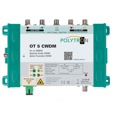 Polytron Optischer Sender OT 5 CWDM Optisches-Kabel, 4x SAT, 1x Terr., SC/APC-Anschluss