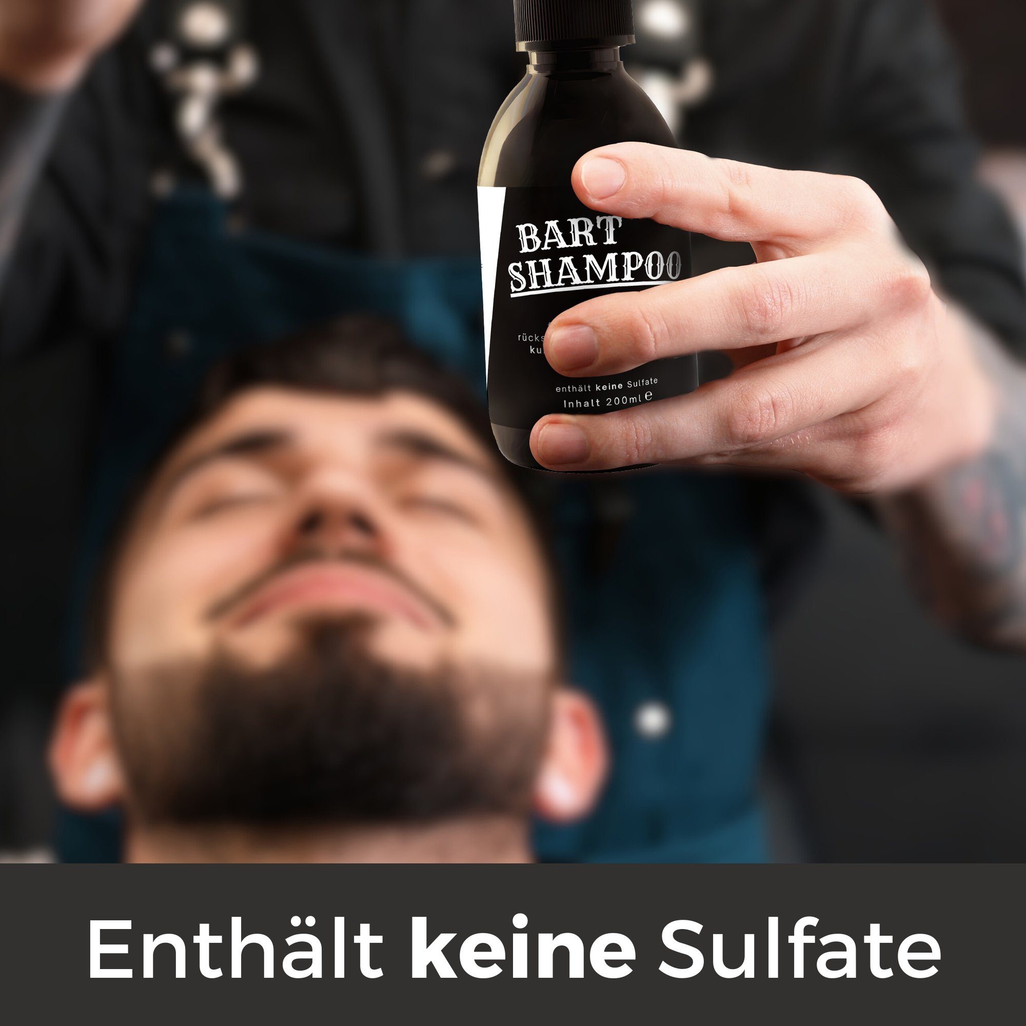 Radami Bartshampoo Geschenkset Bartpflege Bartshampoo, Bartcreme Bartöl Pfefferminze, Bartreinigung & Pflege in einem Set