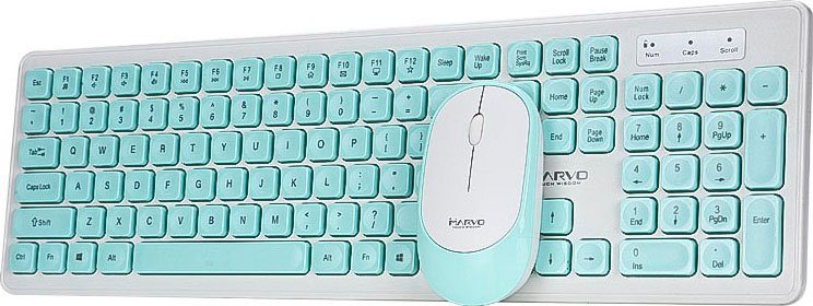 MARVO Marvo Wireless/kabellose Tastatur und (1 Maus Tastatur- und Maus-Set, St)