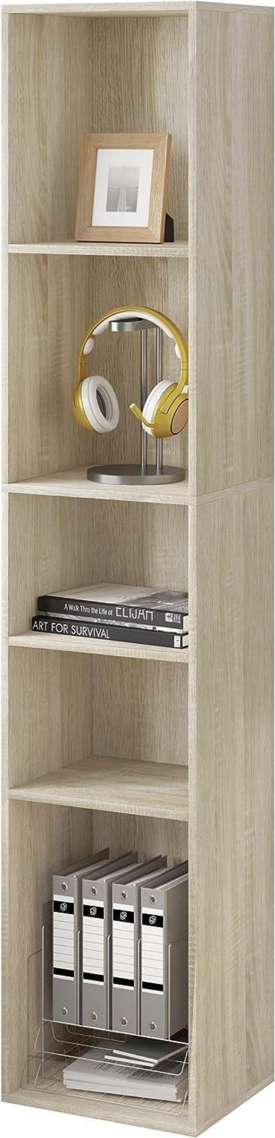 Woltu Bücherregal, 1-tlg., offenes Regal mit 5 Würfeln aus Holzwerkstoff günstig online kaufen