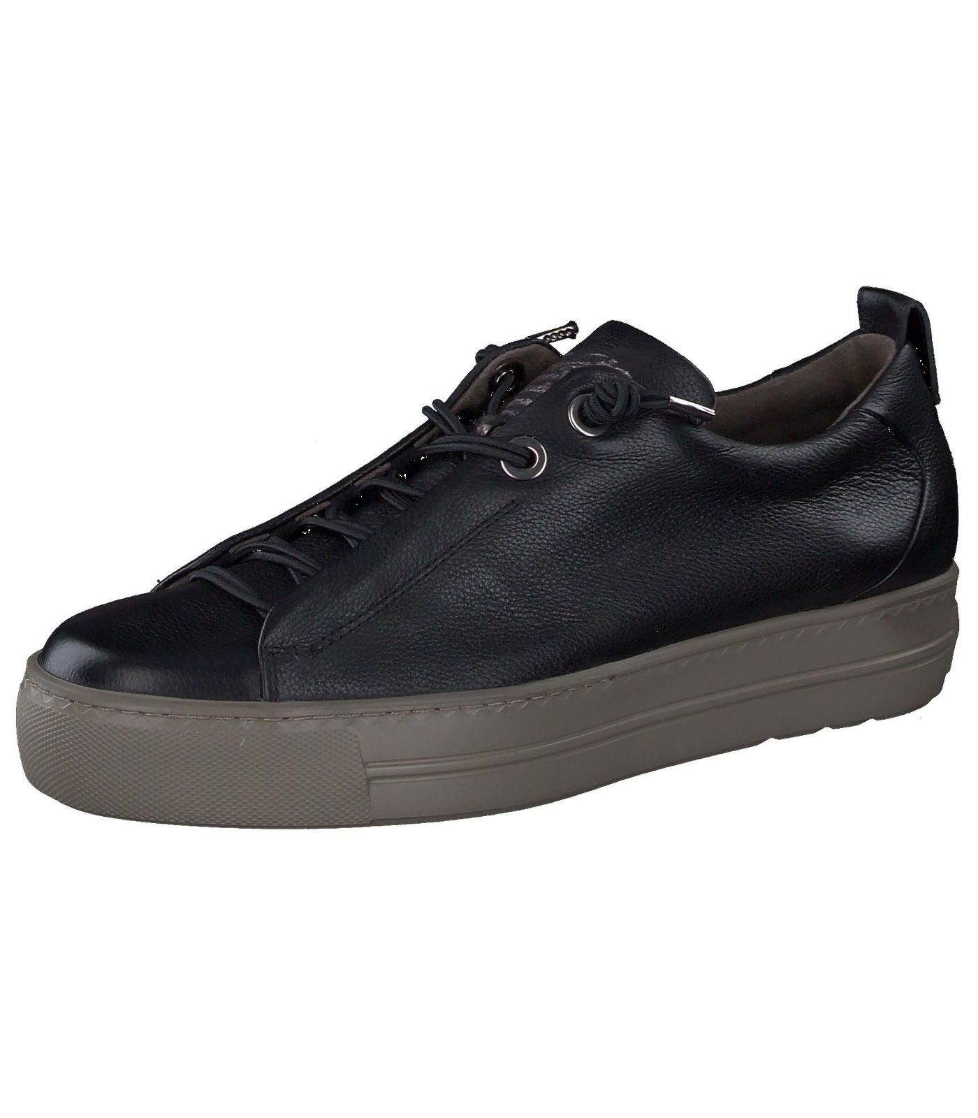 Paul Green Sneaker Glattleder Sneaker Schwarz/Fango (17001639)