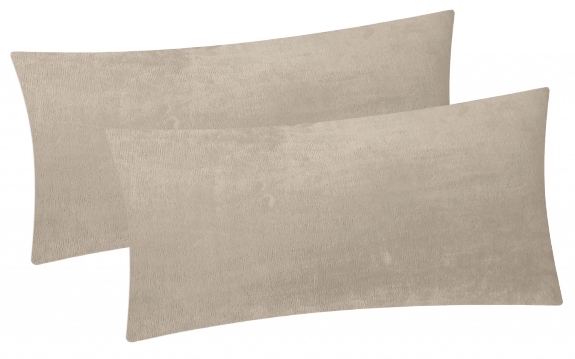 Heubergshop Kissenbezug, (2 Stück), 2er Set Fleece 40x80cm Winter - Beige - günstig online kaufen