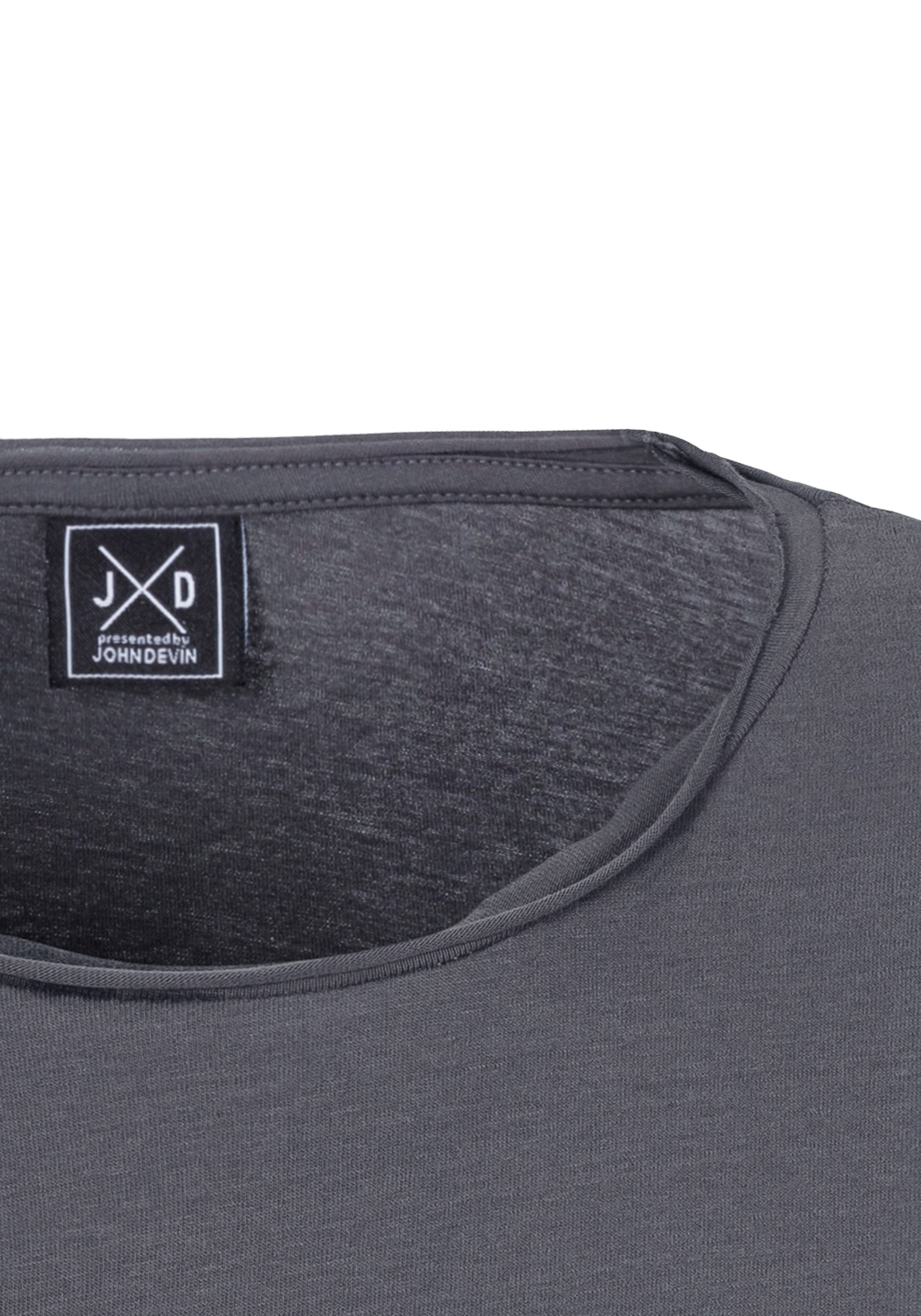 John Devin T-Shirt (Packung, 2) Relaxed Fit, Kurzarm, Freizeitshirt mit Rundhals aus reiner Baumwolle