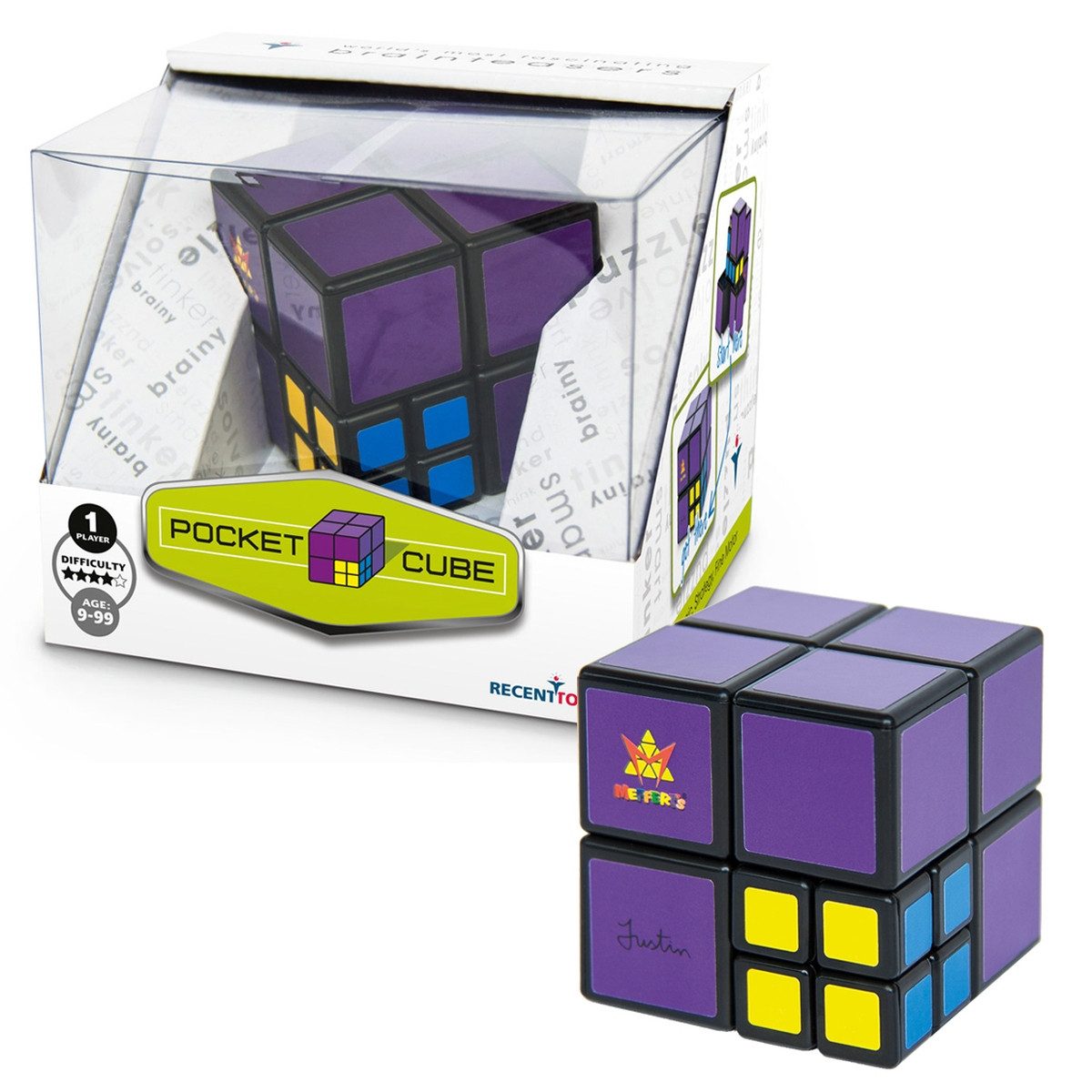 Invento Spiel Zauberwürfel Pocket Cube mehrfarbig