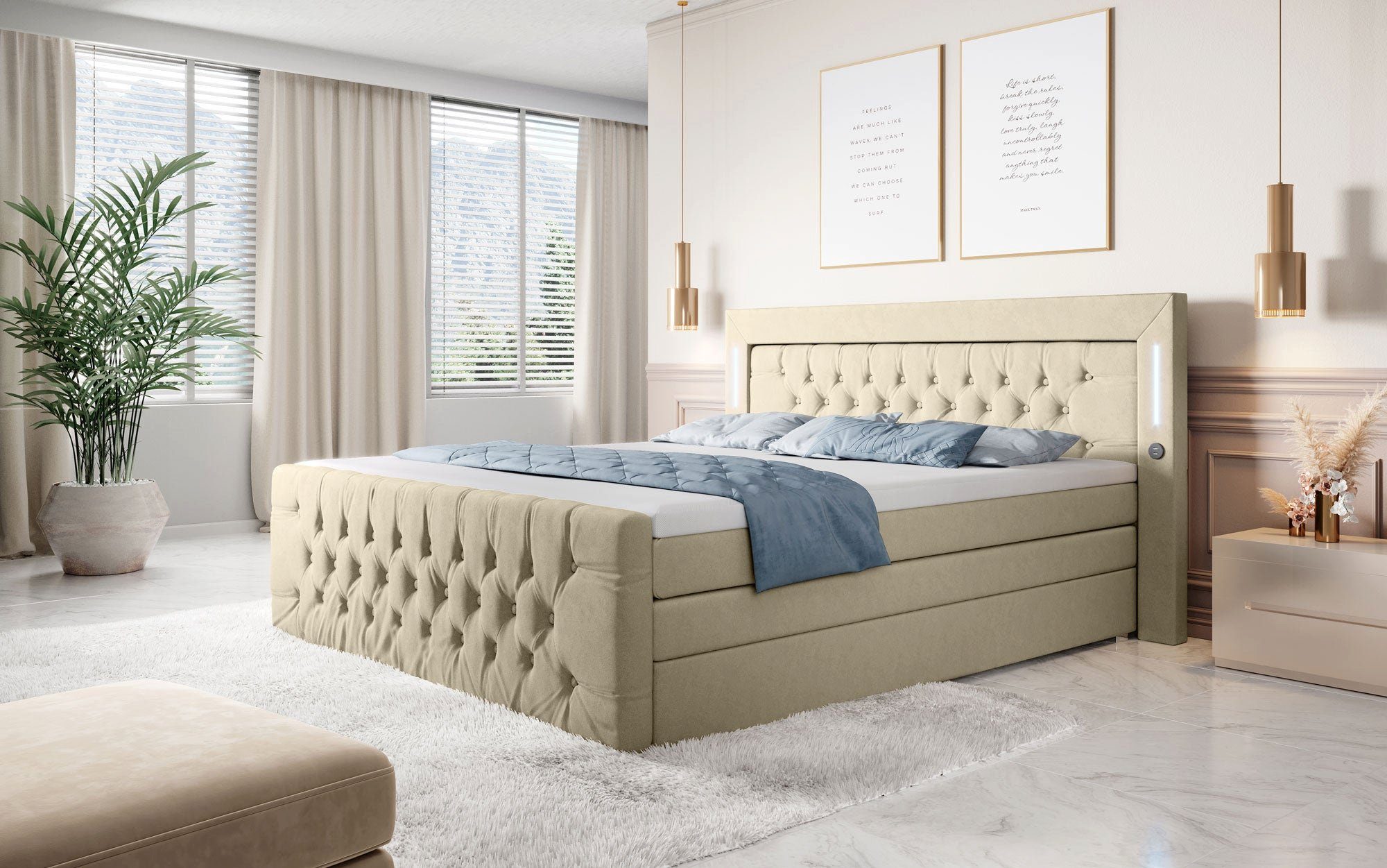 Baidani Boxspringbett Boxspringbett Queen