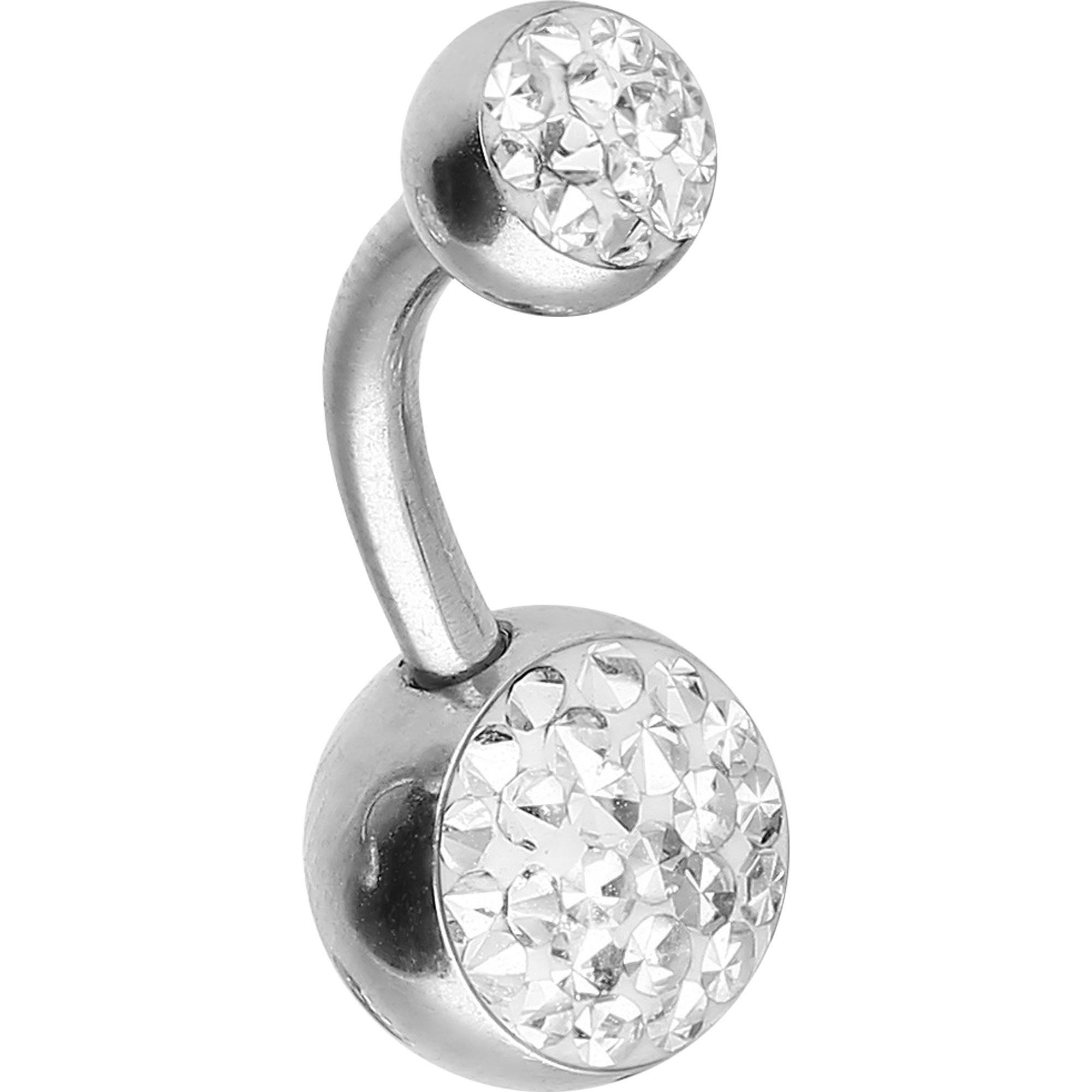 PIERCINGLINE Bauchnabelpiercing Chirurgenstahl Bananabell MULTIKRISTALLE (Bananabells, 1-tlg)
