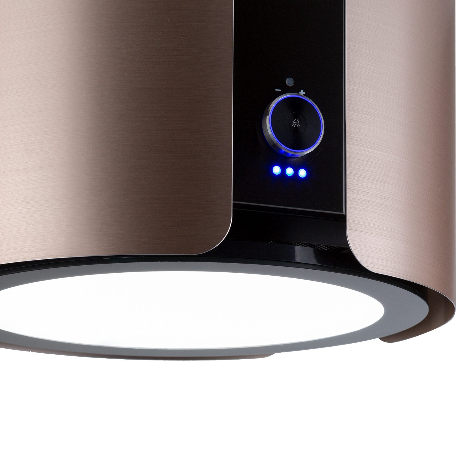 Klarstein Deckenhaube Skyfall Serie Skyfall Inselabzugshaube Ø 45 cm Umluft 402 m³/h 200W LED Smart WiFi Skyfall, Insel-Dunstabzug App Aktivkohle für Insel mit Gestensteuerung