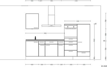 nobilia® Küchenzeile "Structura basic", vormontiert, Ausrichtung wählbar, Breite 300 cm, ohne E-Geräte