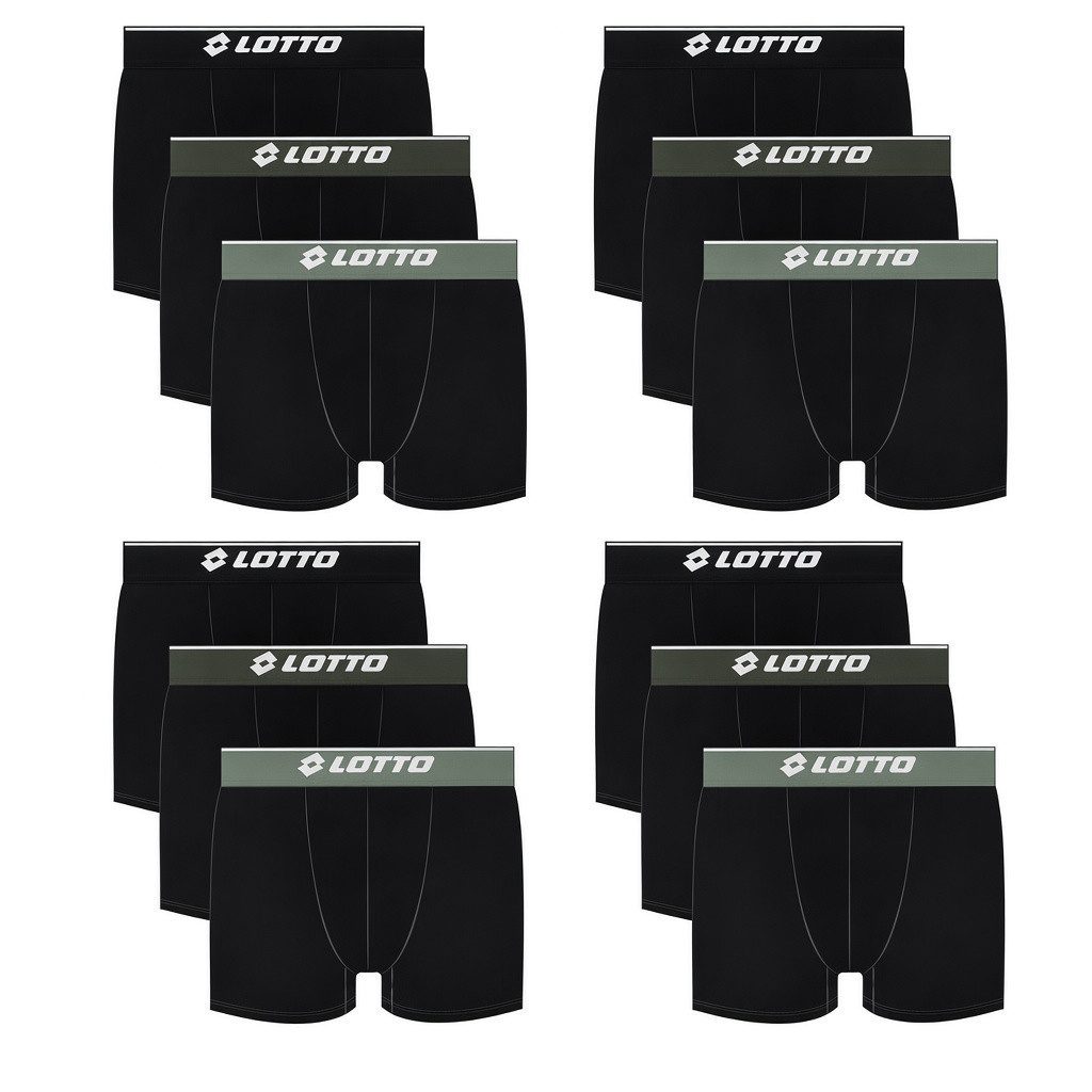 Lotto Boxershorts Herren Comfort Boxershorts 12er-Pack Basic (12 Stück)