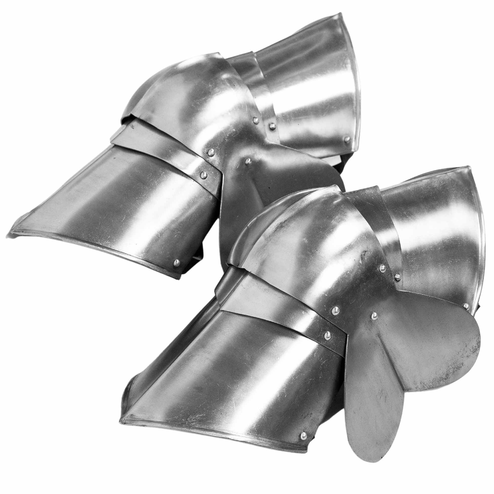Ritter-Kostüm Spätmittelalterlicher Kniepanzer Beinzeug 16 Gauge (1,6 mm)