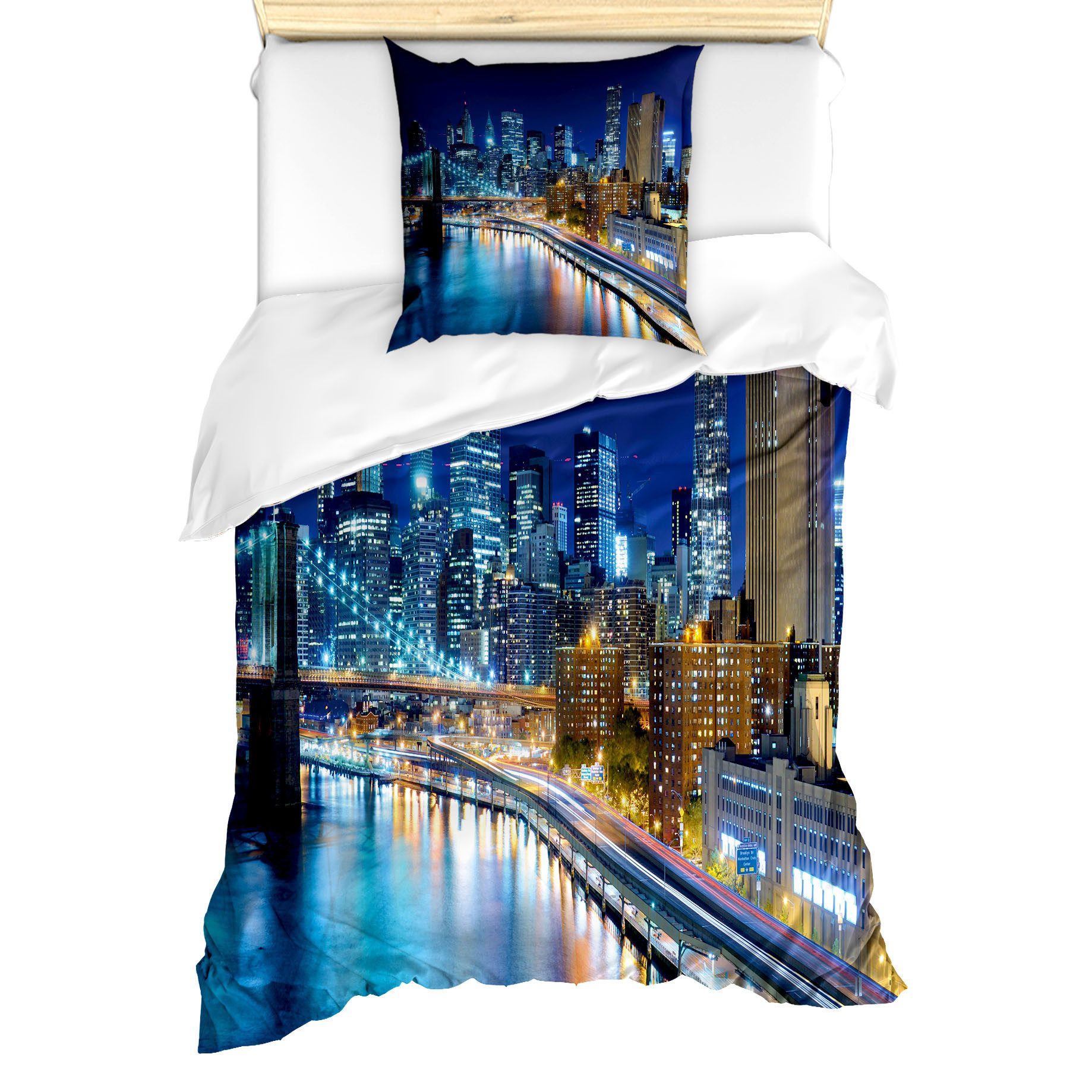 Abakuhaus Постельное белье Milbensicher Всеrgiker geeignet mit Kissenbezug, Microfaser, Stadt Ansicht von New York City