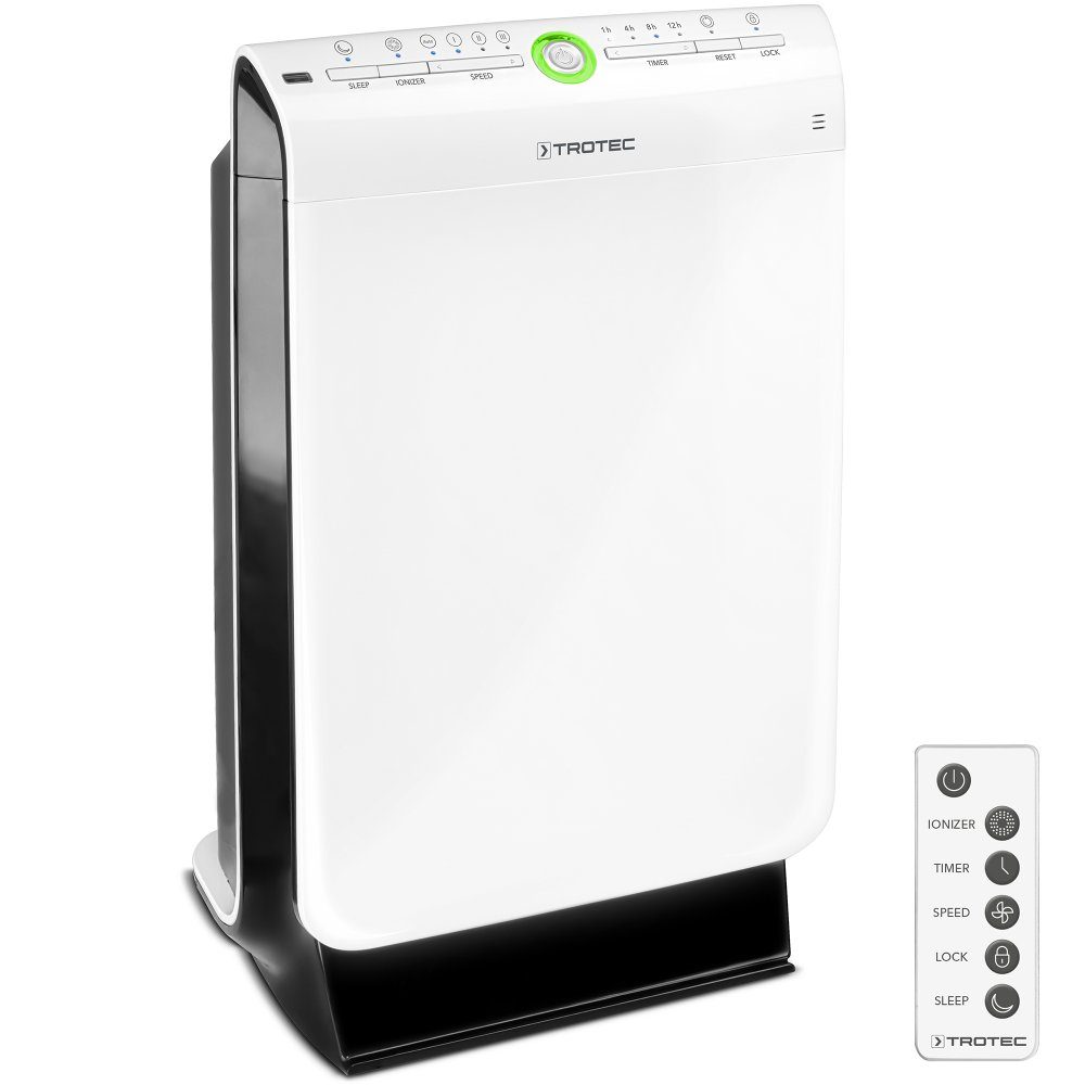 TROTEC Luftreiniger AirgoClean 100 E, für 24 m² Räume, Dreistufiges Raumluftfiltersystem Filtration von Schadstoffen/Gerüchen