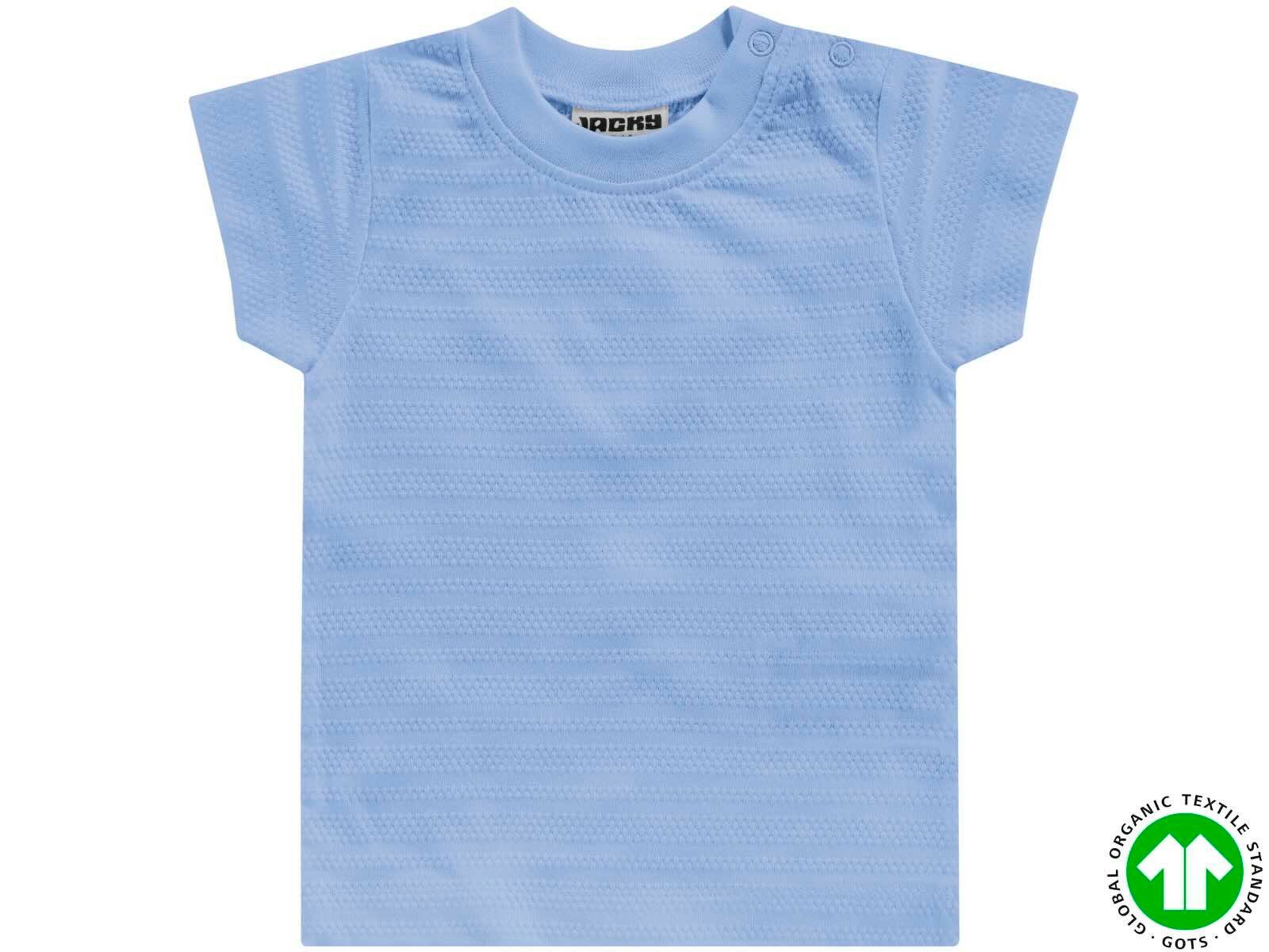 JACKY T-Shirt Baby Jungen T-Shirt aus Bio-Baumwolle hellblau Kurzarm