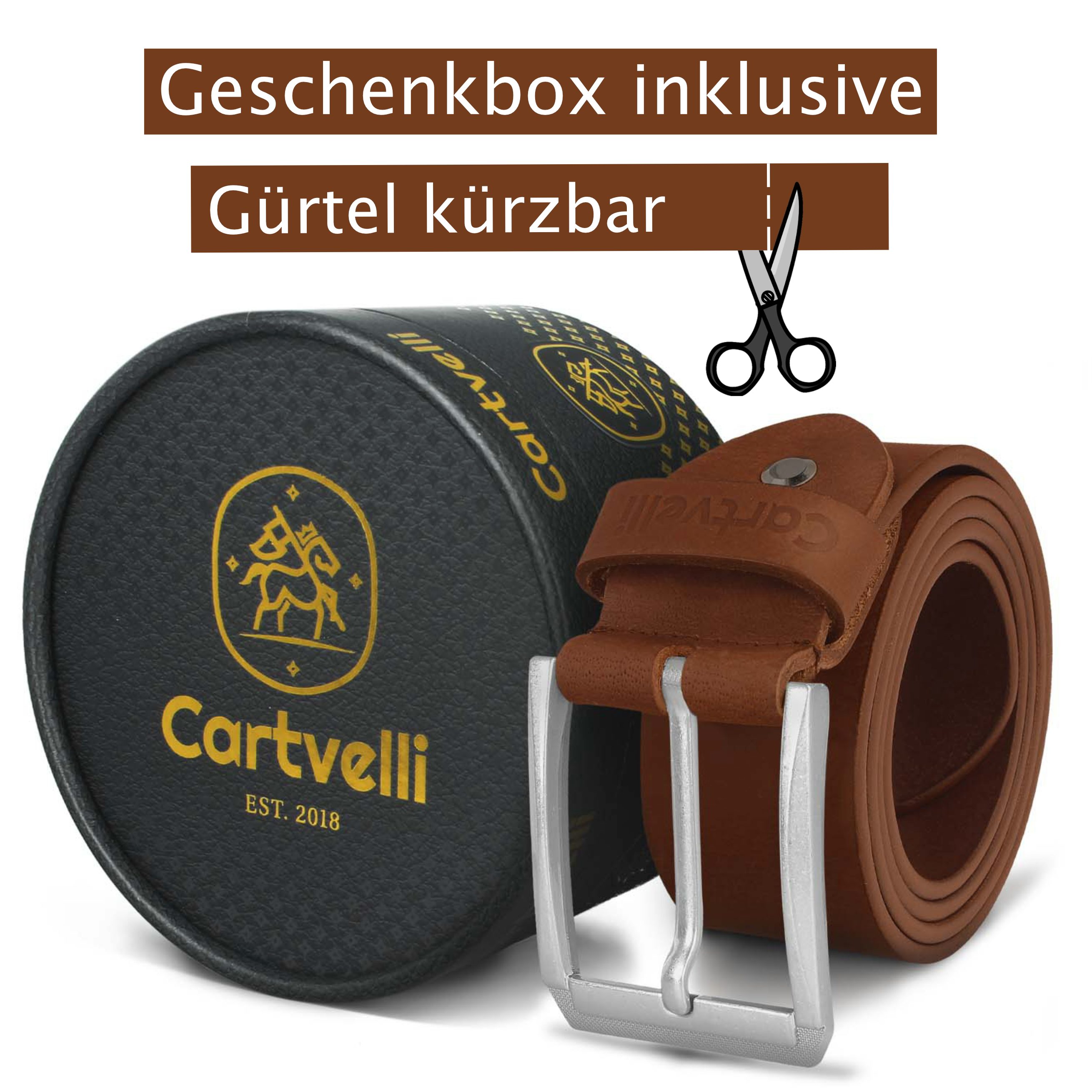 Cartvelli Ledergürtel Cartvelli Herren Ledergürtel Made in Germany 40mm ink günstig online kaufen