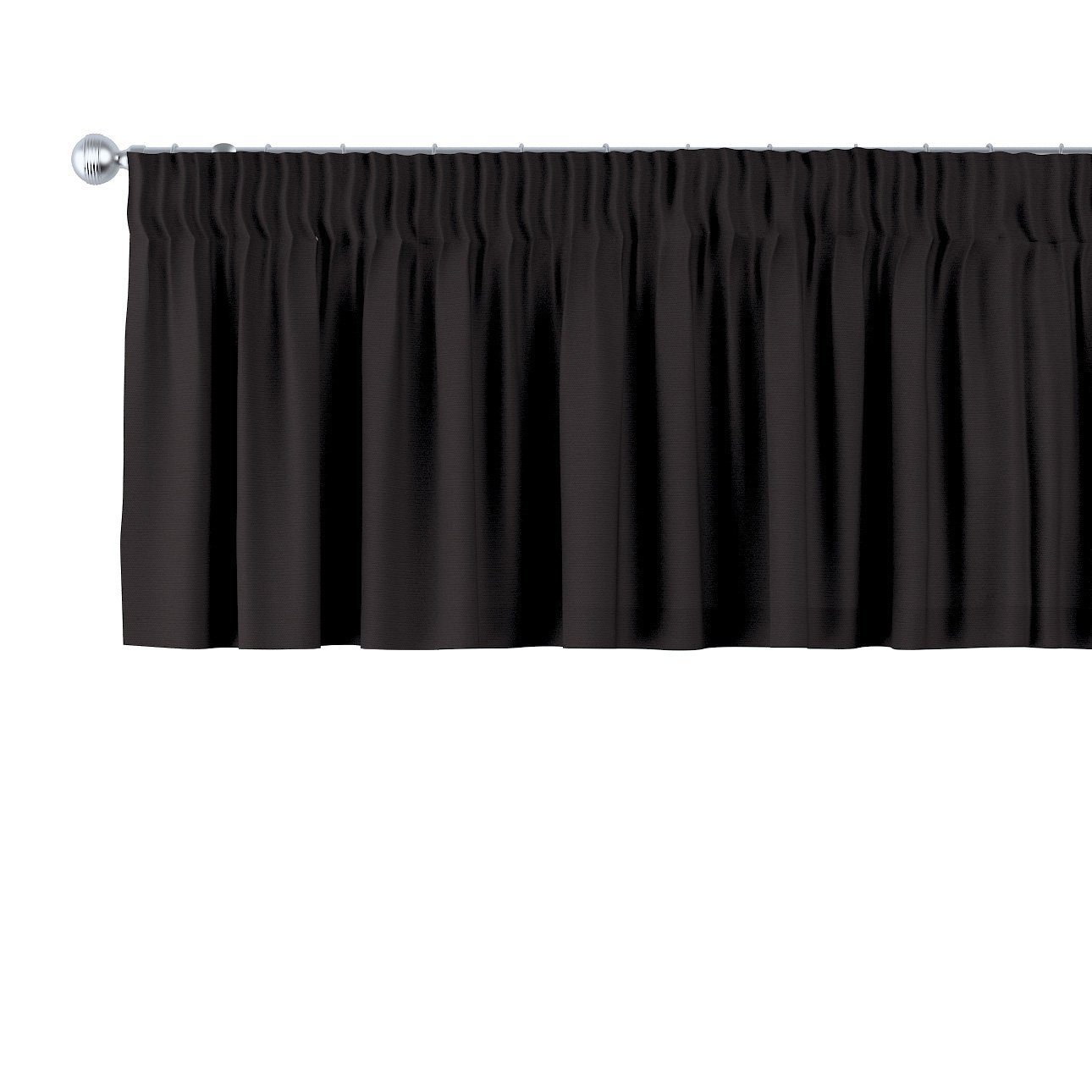 Vorhang mit Kräuselband 130 x 40 cm, Cotton Panama, Dekoria schwarz
