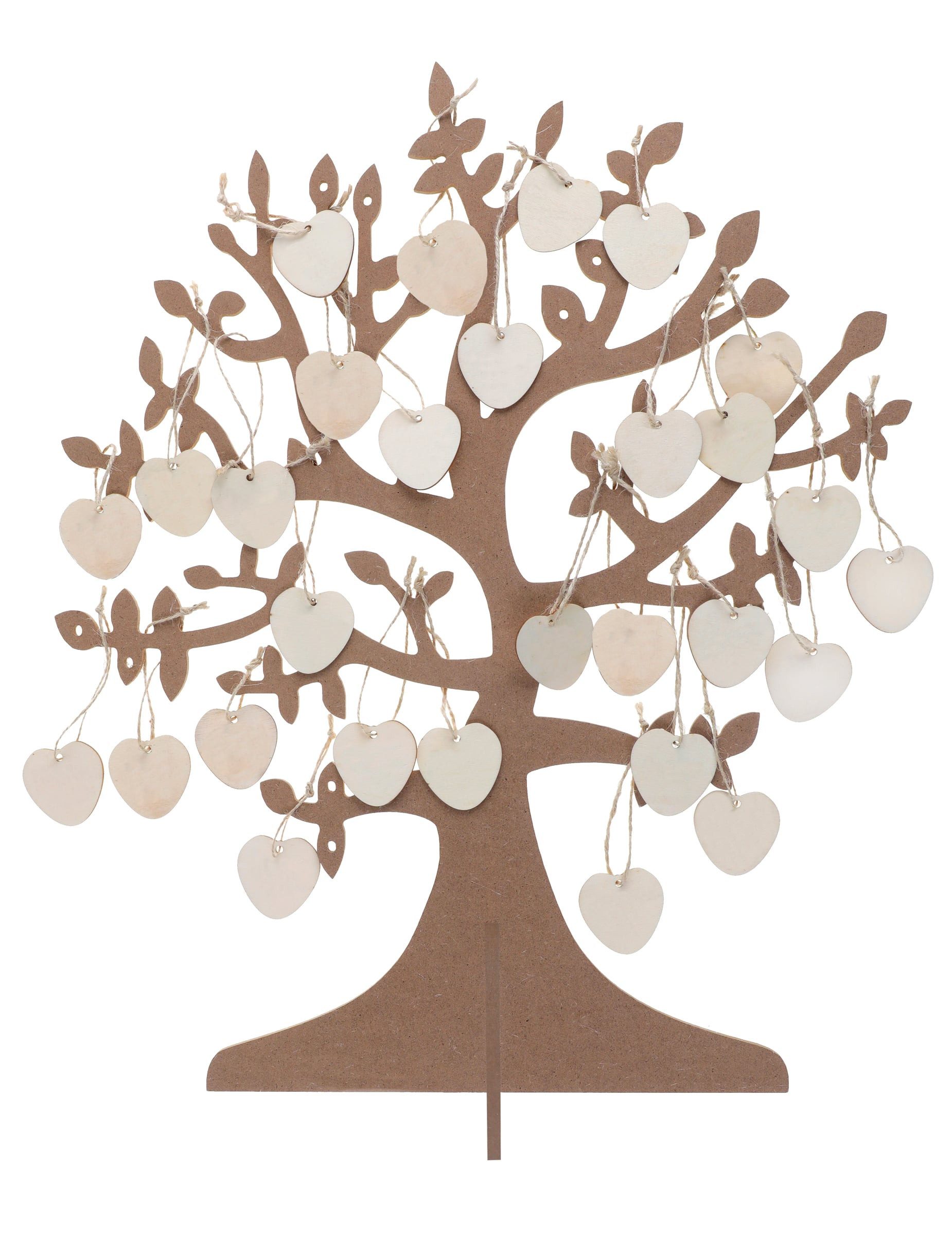 santex Kostüm Wunschbaum aus Holz für Hochzeiten Gästebuch-Alternative 48 x 40 cm