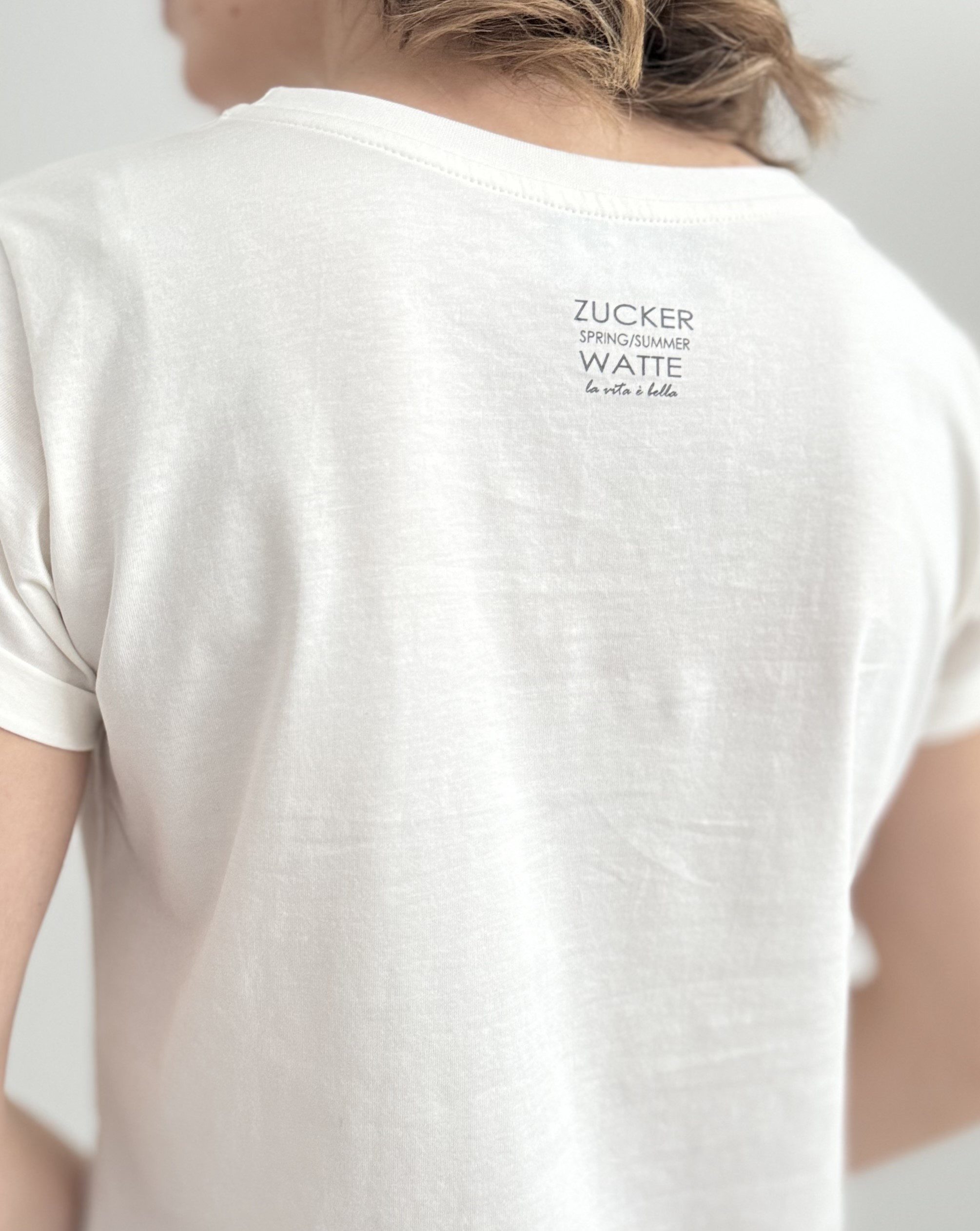 Zuckerwatte Print-Shirt aus 100% Baumwolle, modische günstig online kaufen