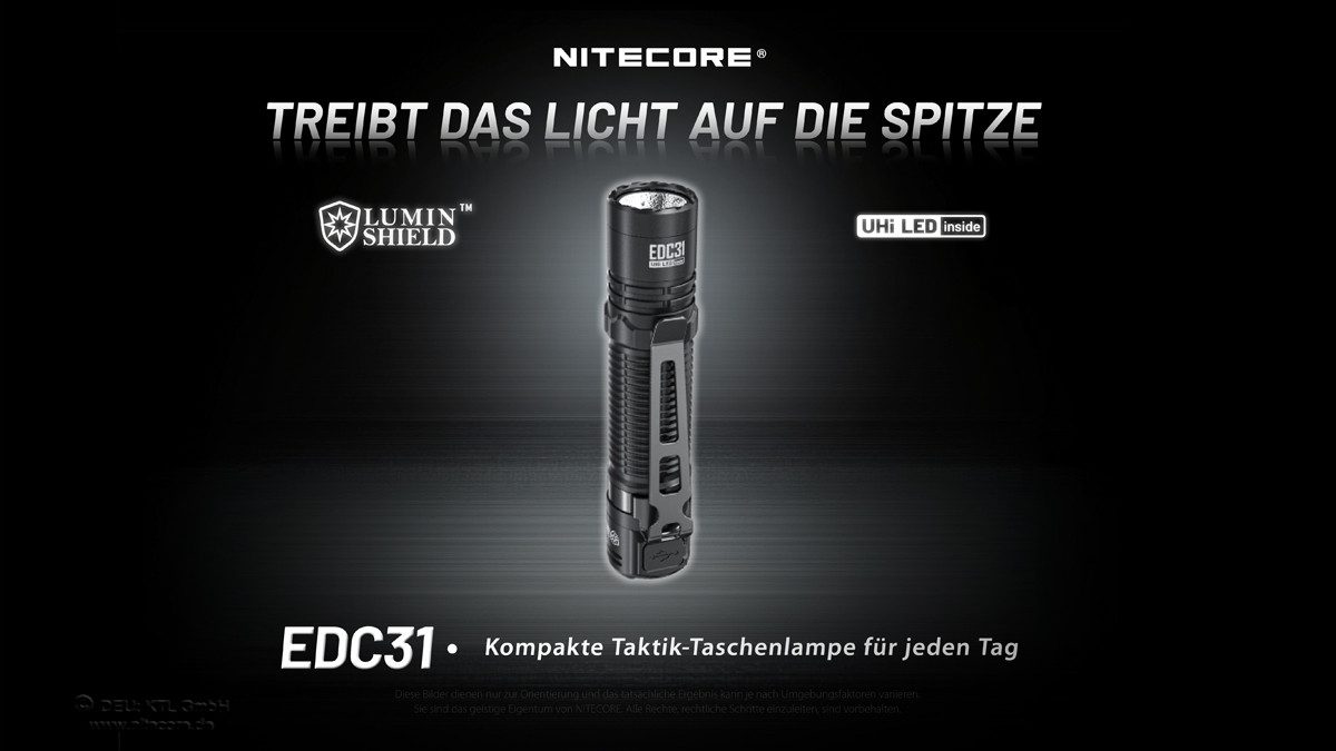 Nitecore Taschenlampe EDC31 - 3500 Lumen die Selbstverteidigungslampe (1-St)