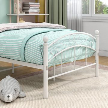 HAUSS SPLOE Metallbett Metallbett Bettgestelle Einzelbett Gästebett Bettrahmen (mit Lattenrost Metall)