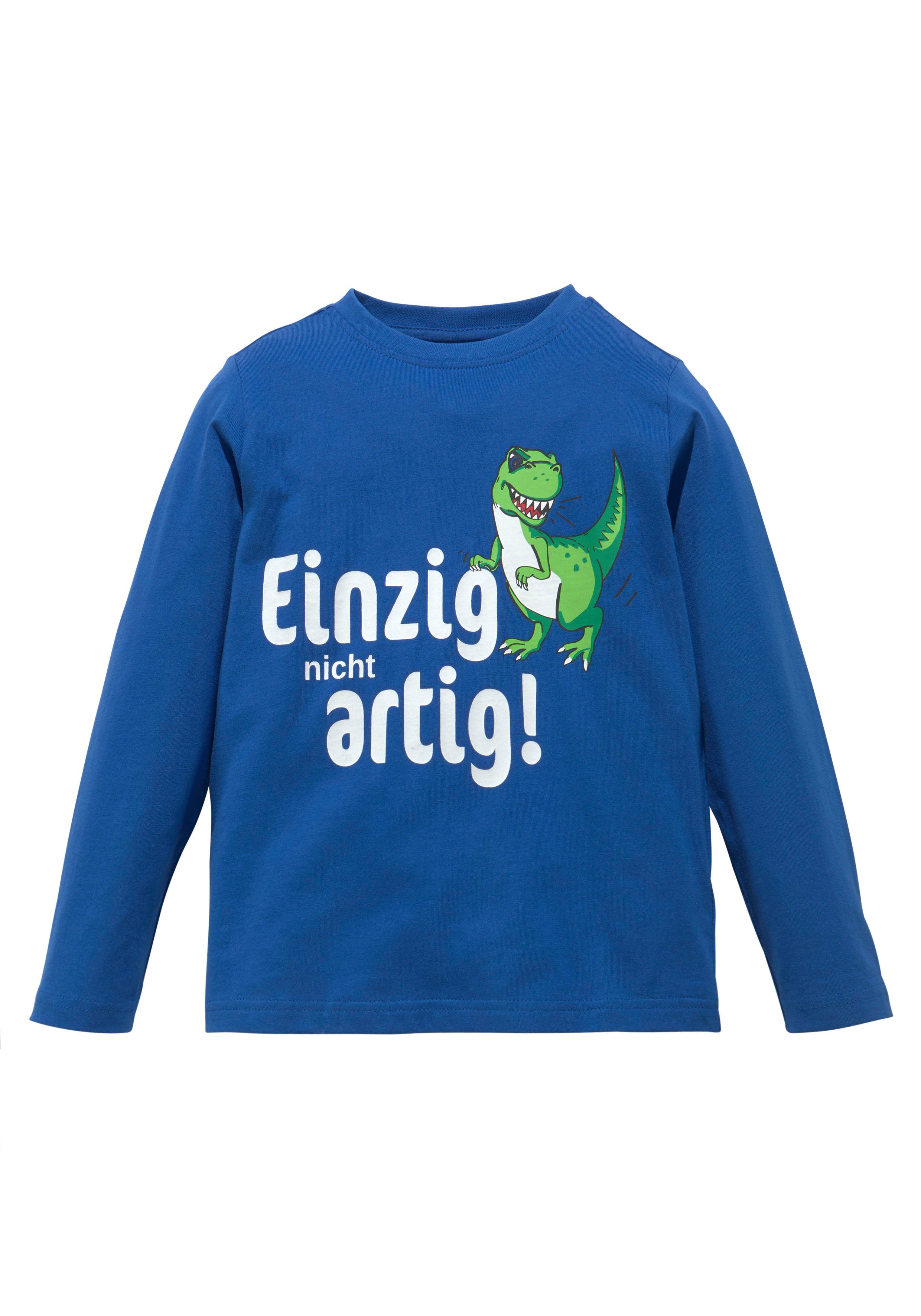 KIDSWORLD Langarmshirt EINZIG NICHT ARTG! Spruch